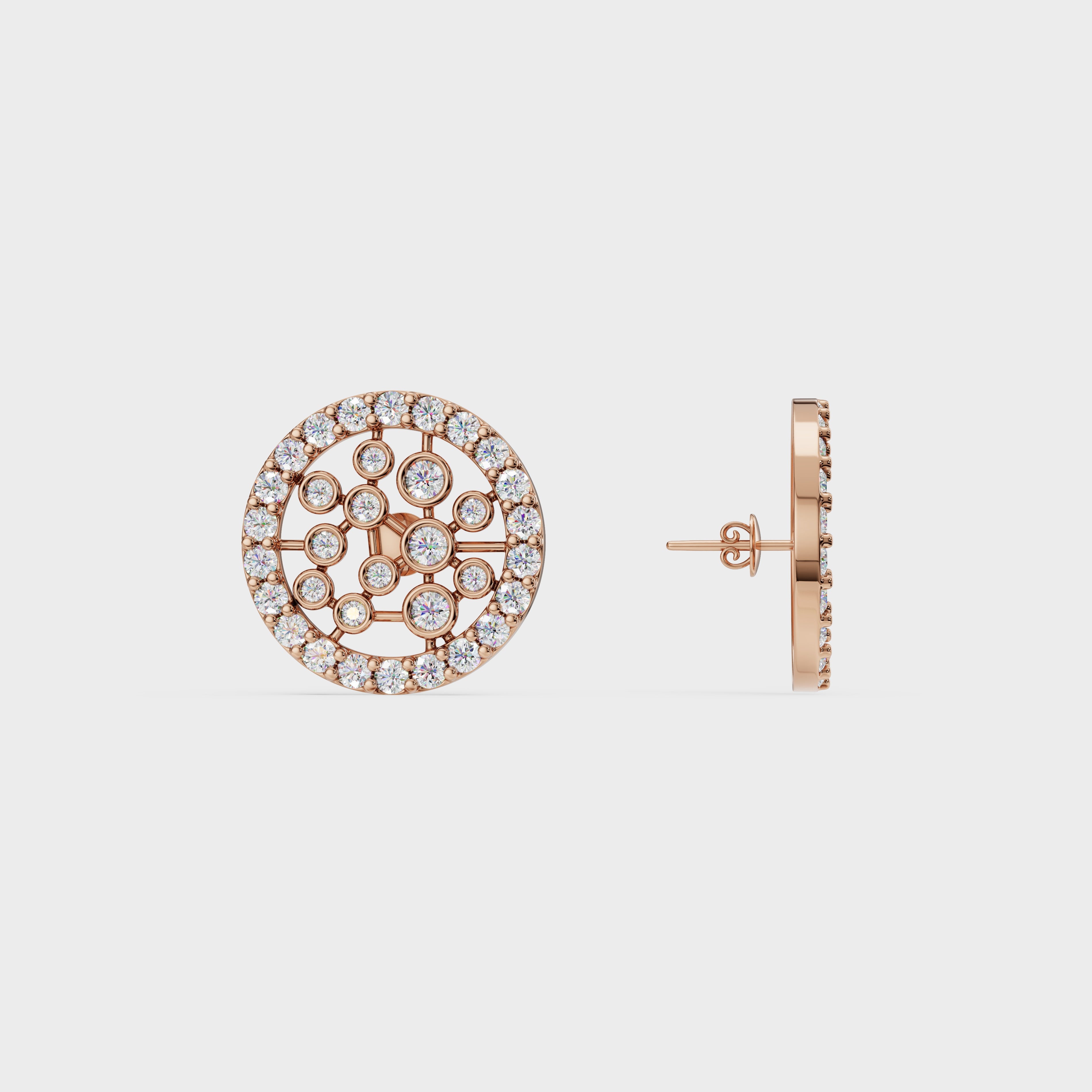 Abstract Cluster Stud Earrings