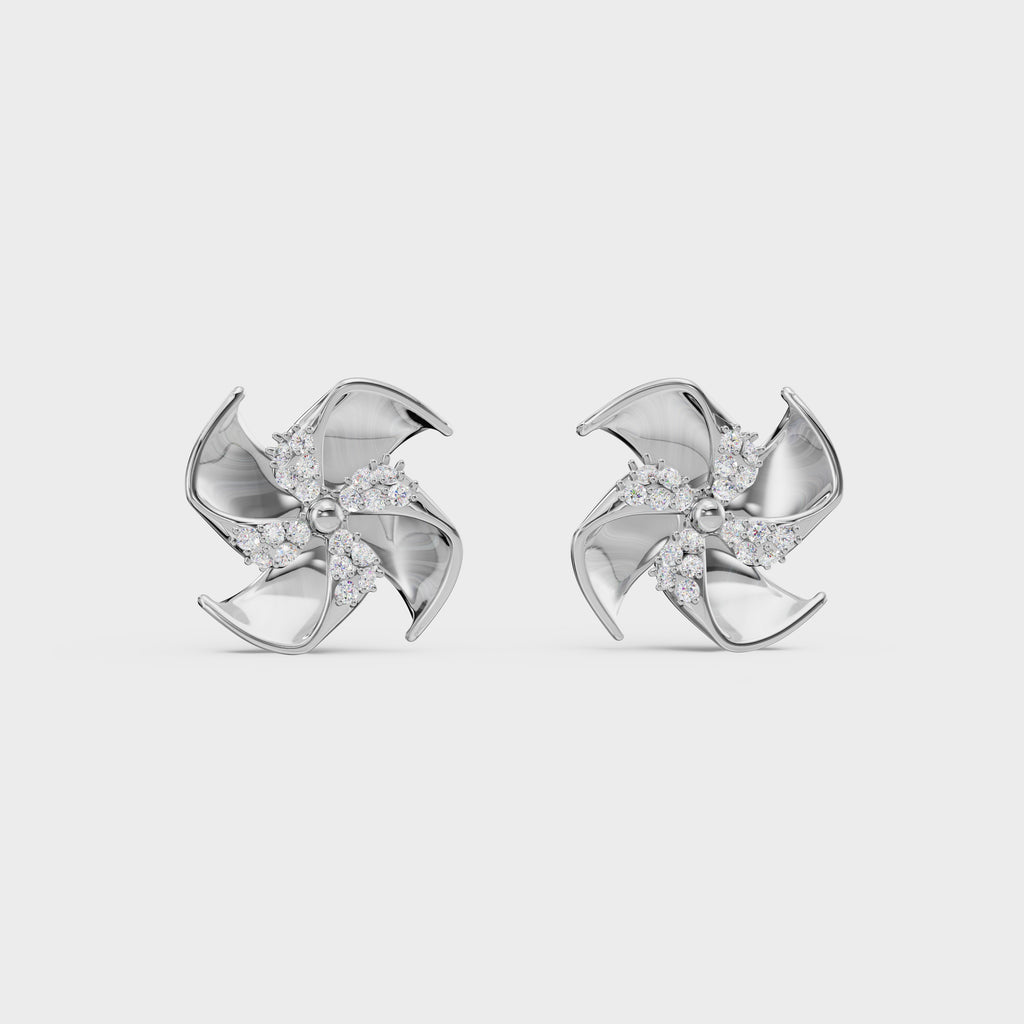 Whirlwind diamond Stud Earrings
