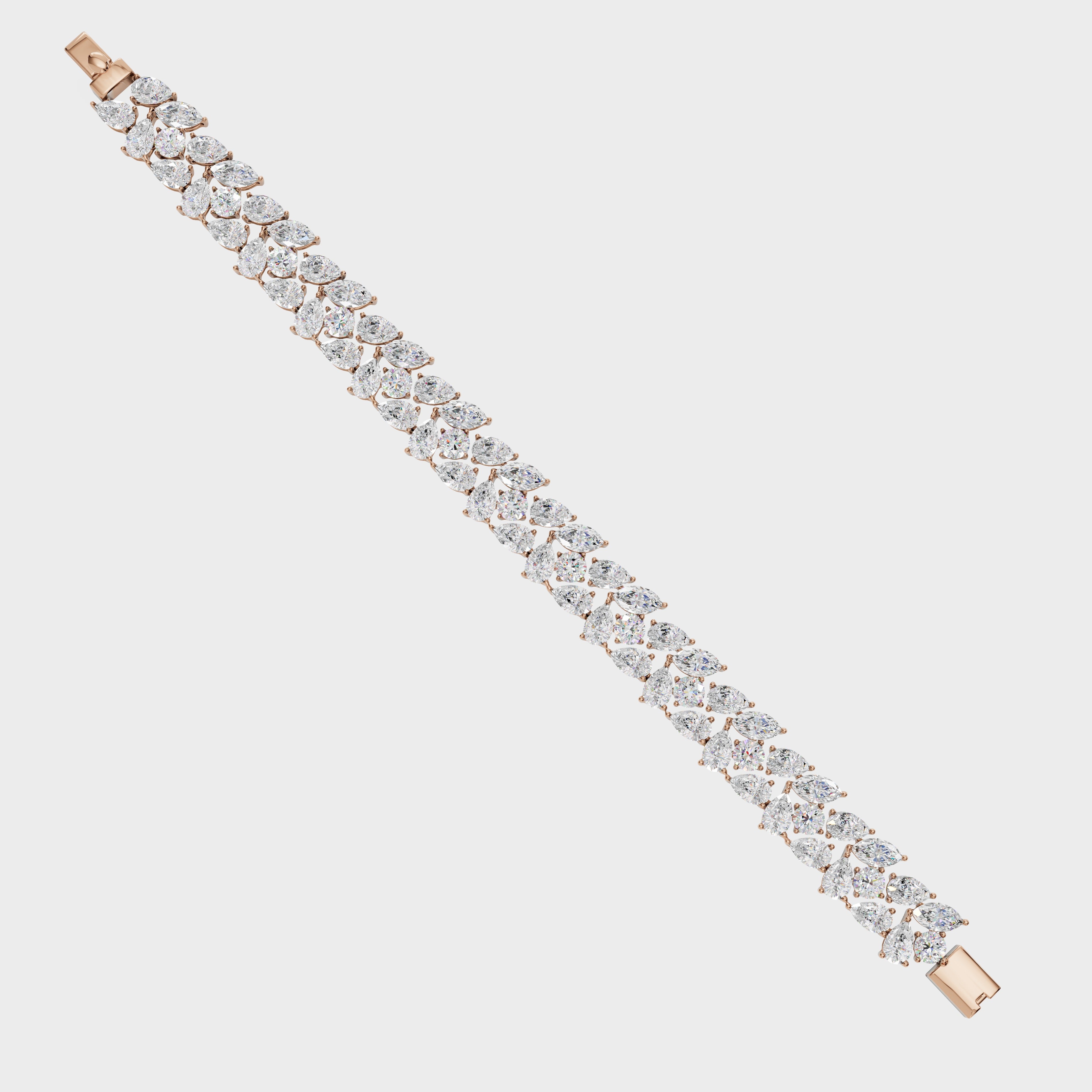 Elegant Pear Cut Tennis Bracelet
