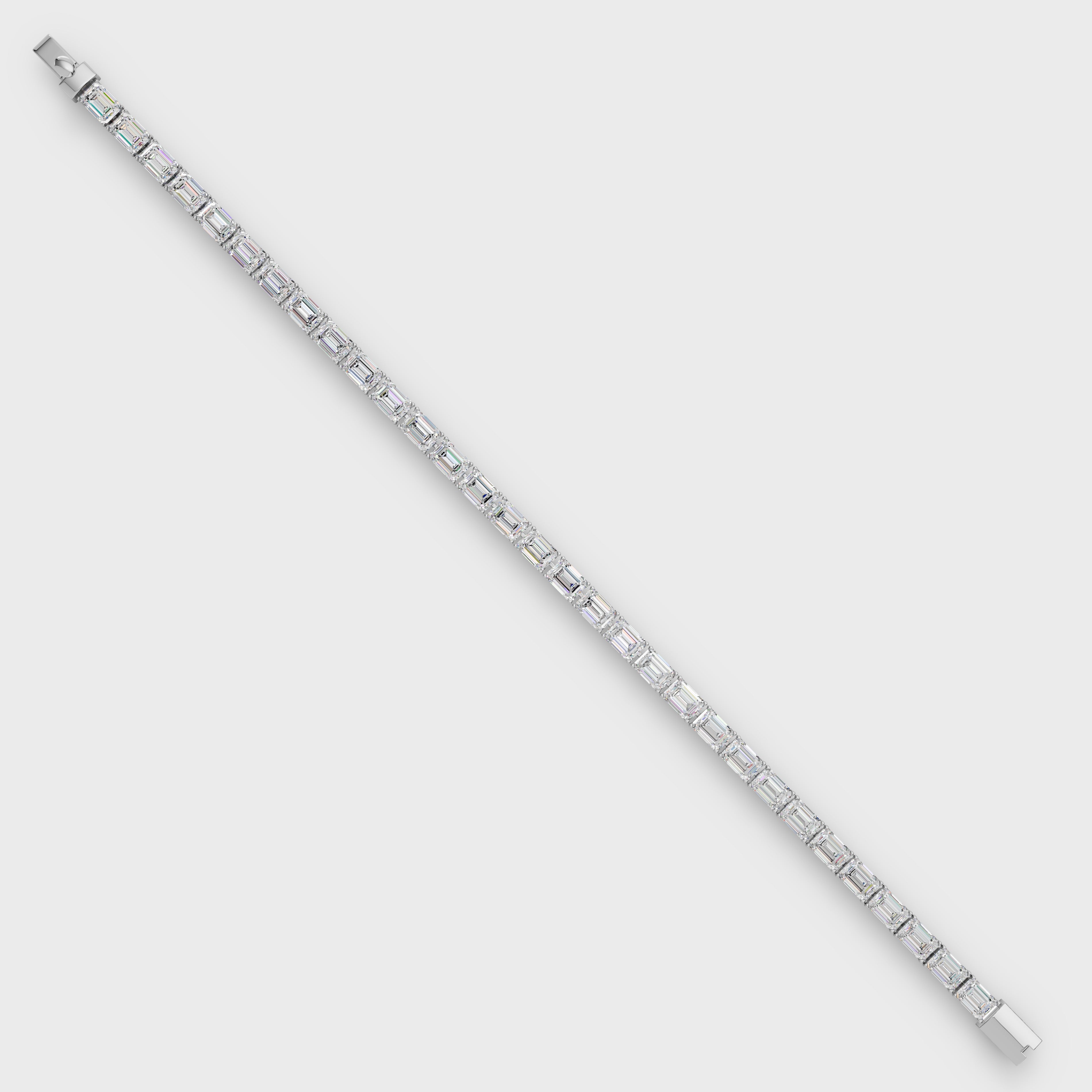 Classic Emerald Cut Diamond Bracelet