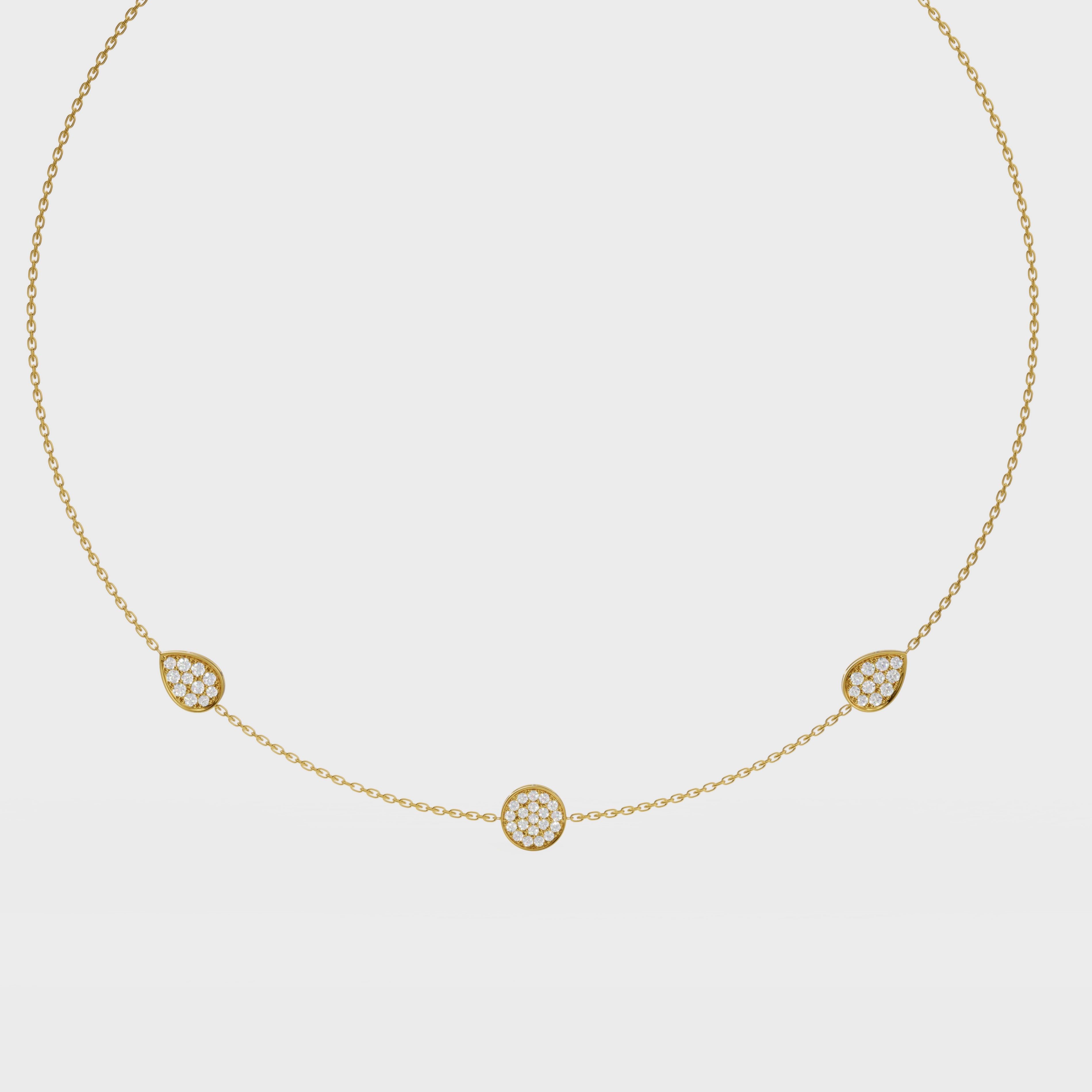 Bezel Round And Pear Charm