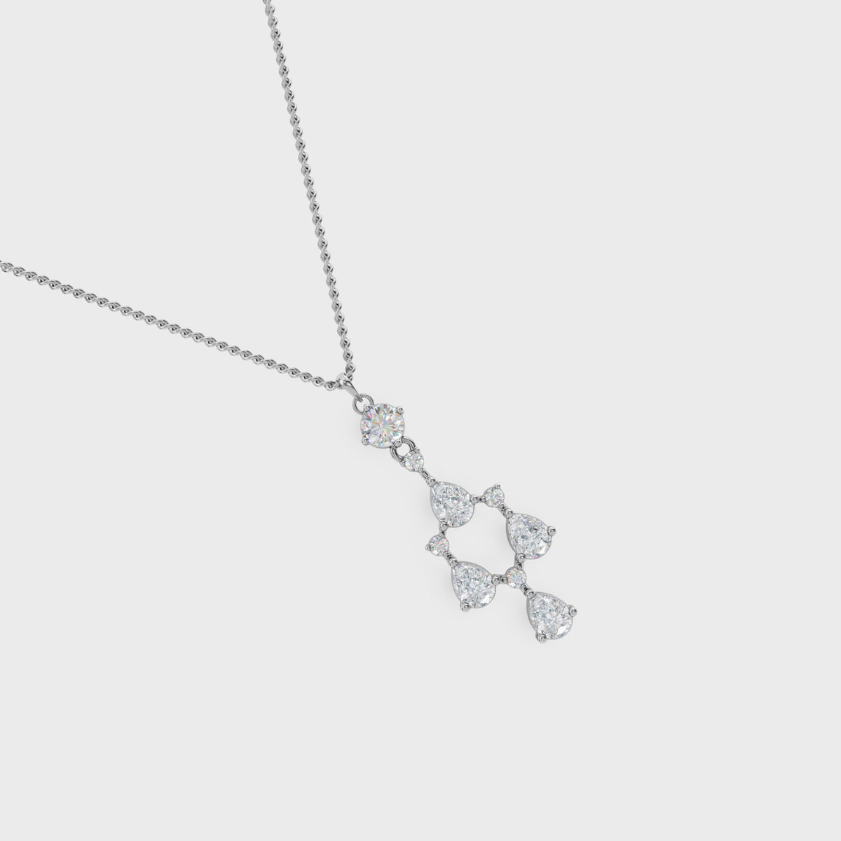 Floral Cascade Diamond Pendant