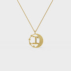Crescent I Intial Pendant
