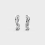 Twist of Sparkle Diamond Hoop Earrings
