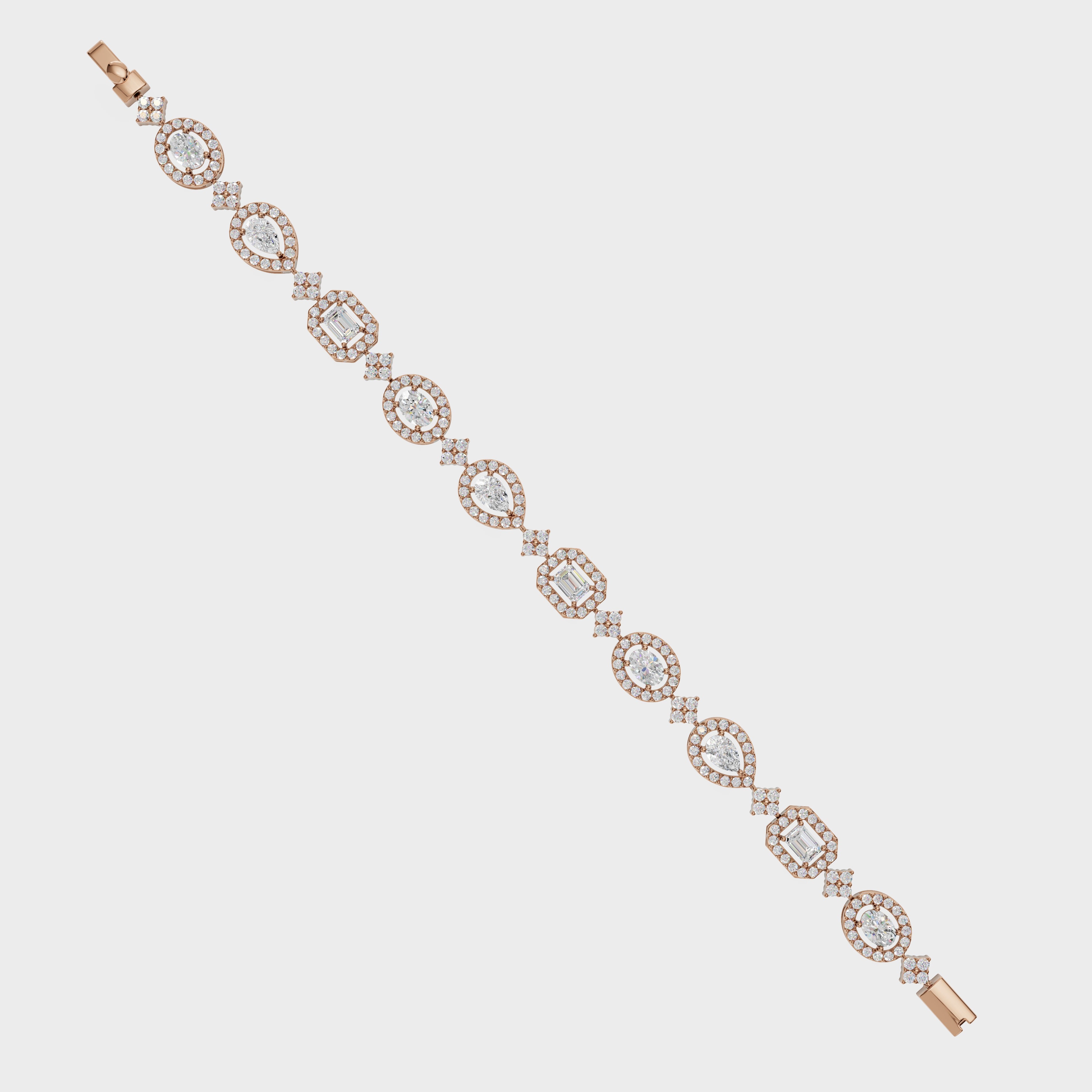 Symphony Of Shapes Tennis Bracelet