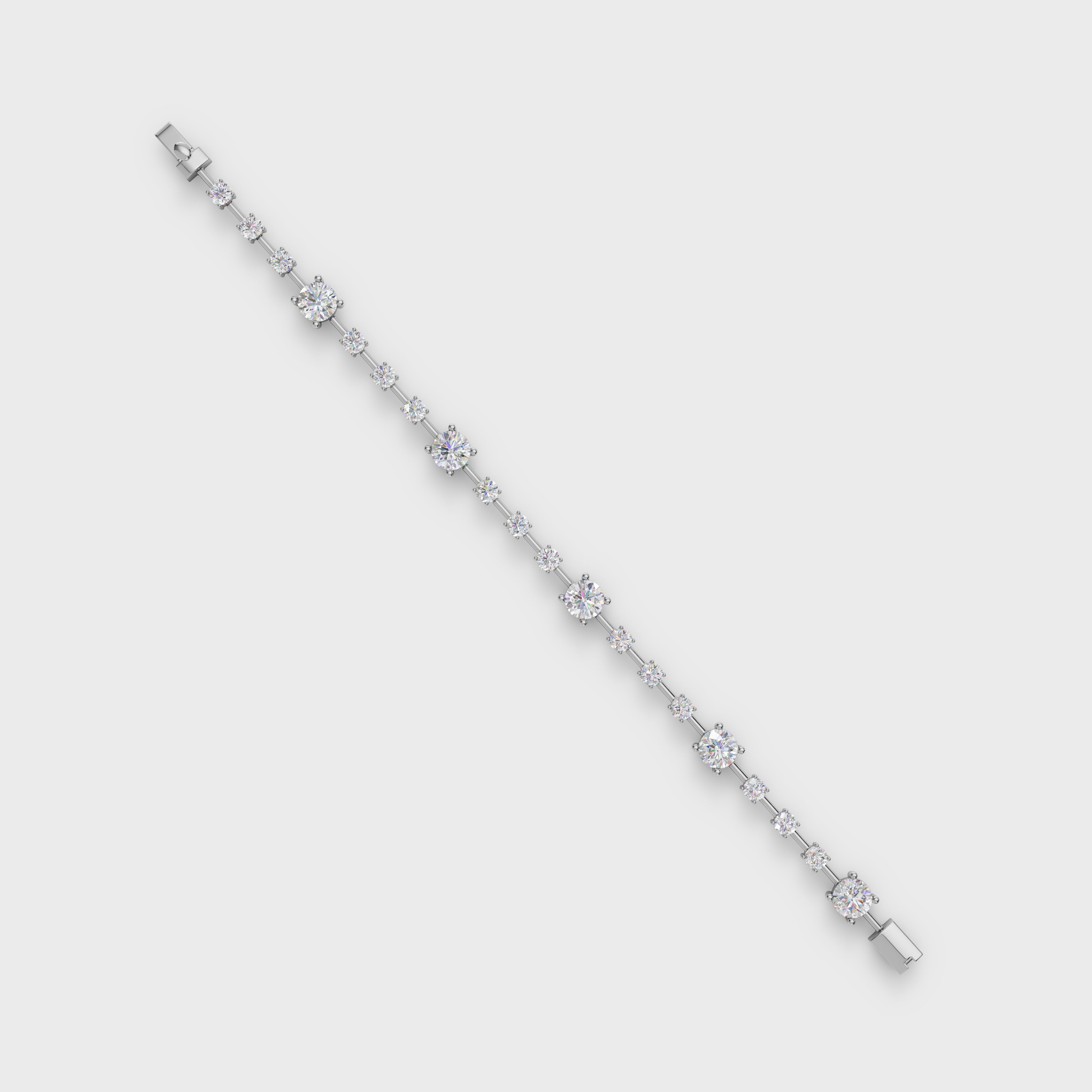 Elegant Round Cut Cubic Zirconia Tennis Bracelet
