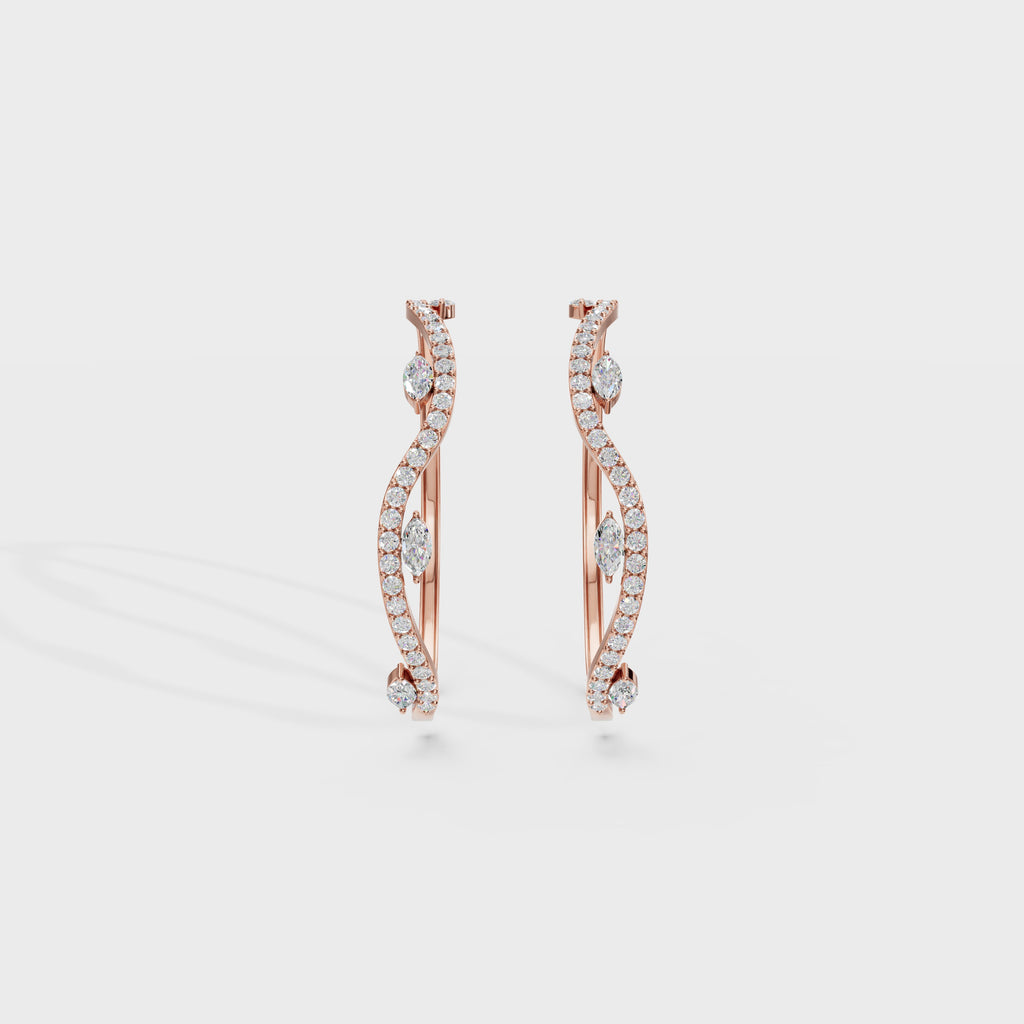Lux Wave Diamond Kada Bracelet