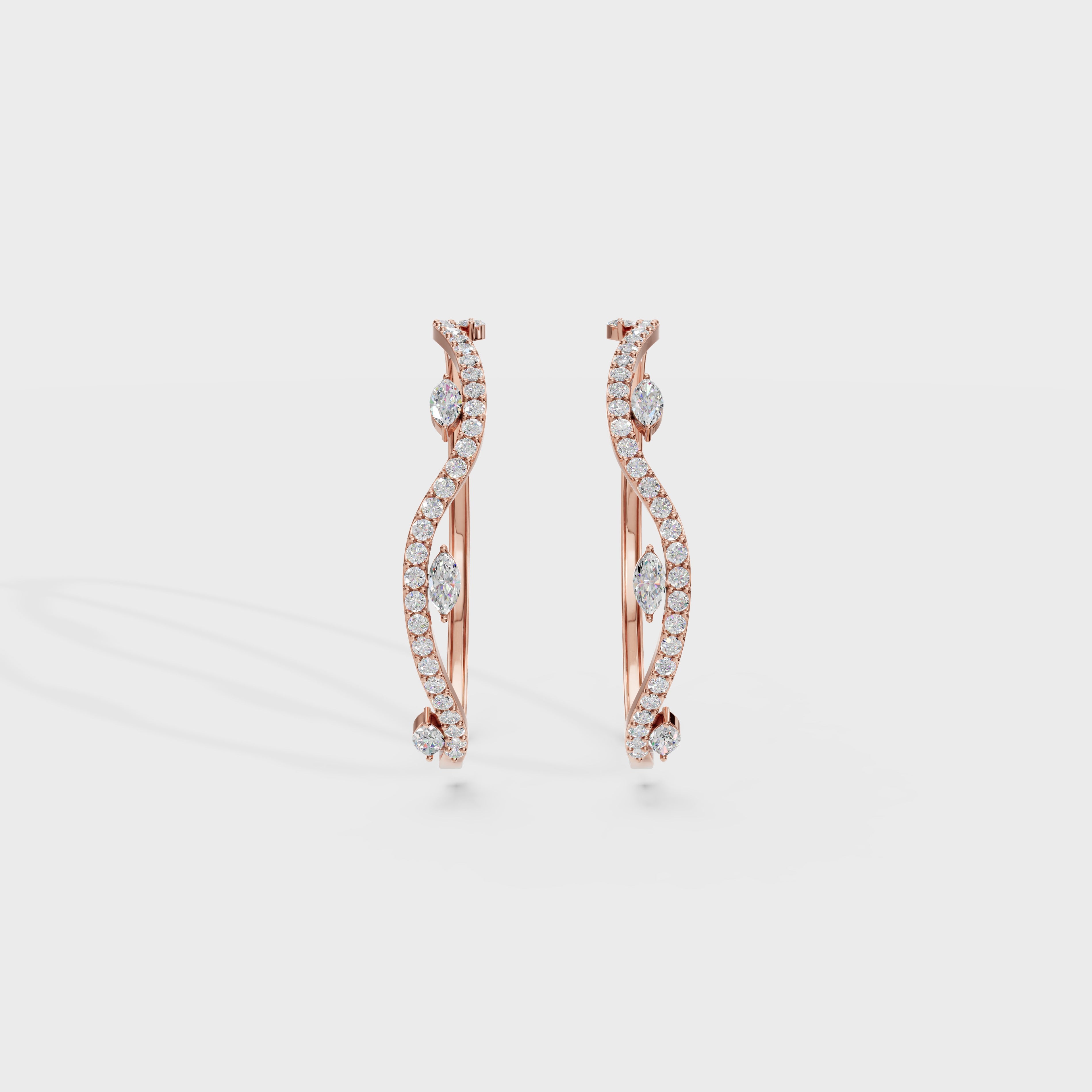 Lux Wave Diamond Kada Bracelet