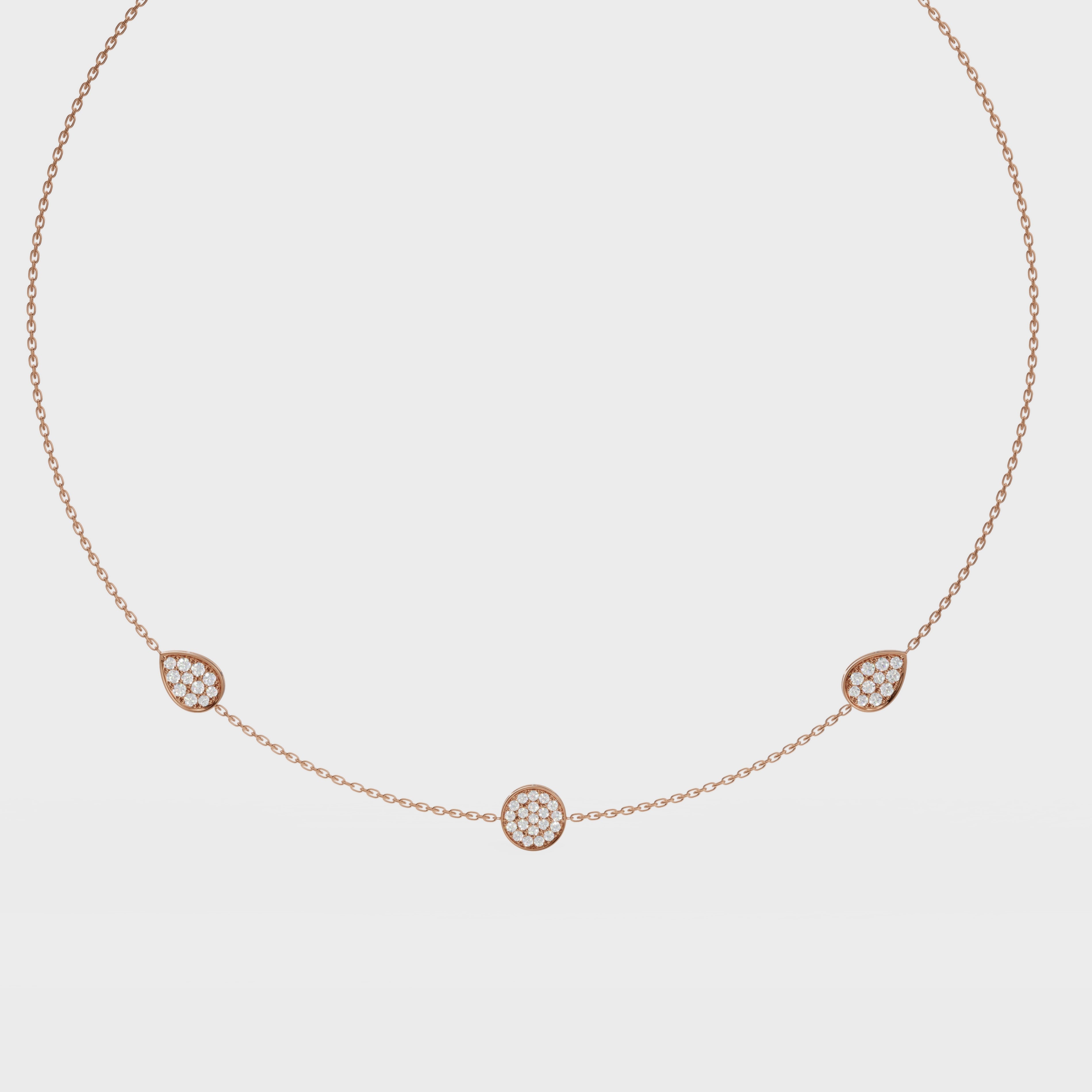 Bezel Round And Pear Charm