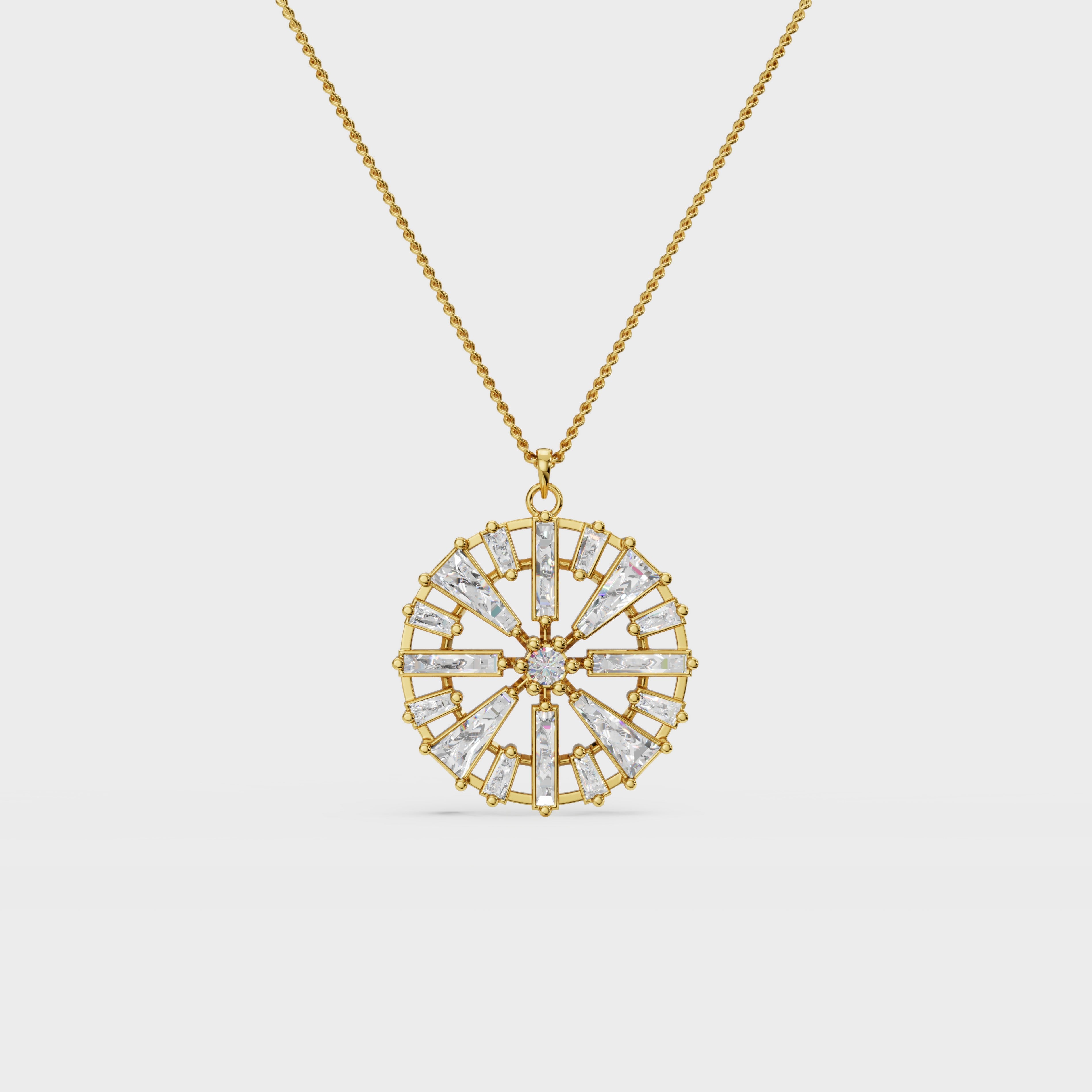 Lux Modernist Geometric Sun Pendant