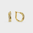 Twist of Sparkle Diamond Hoop Earrings