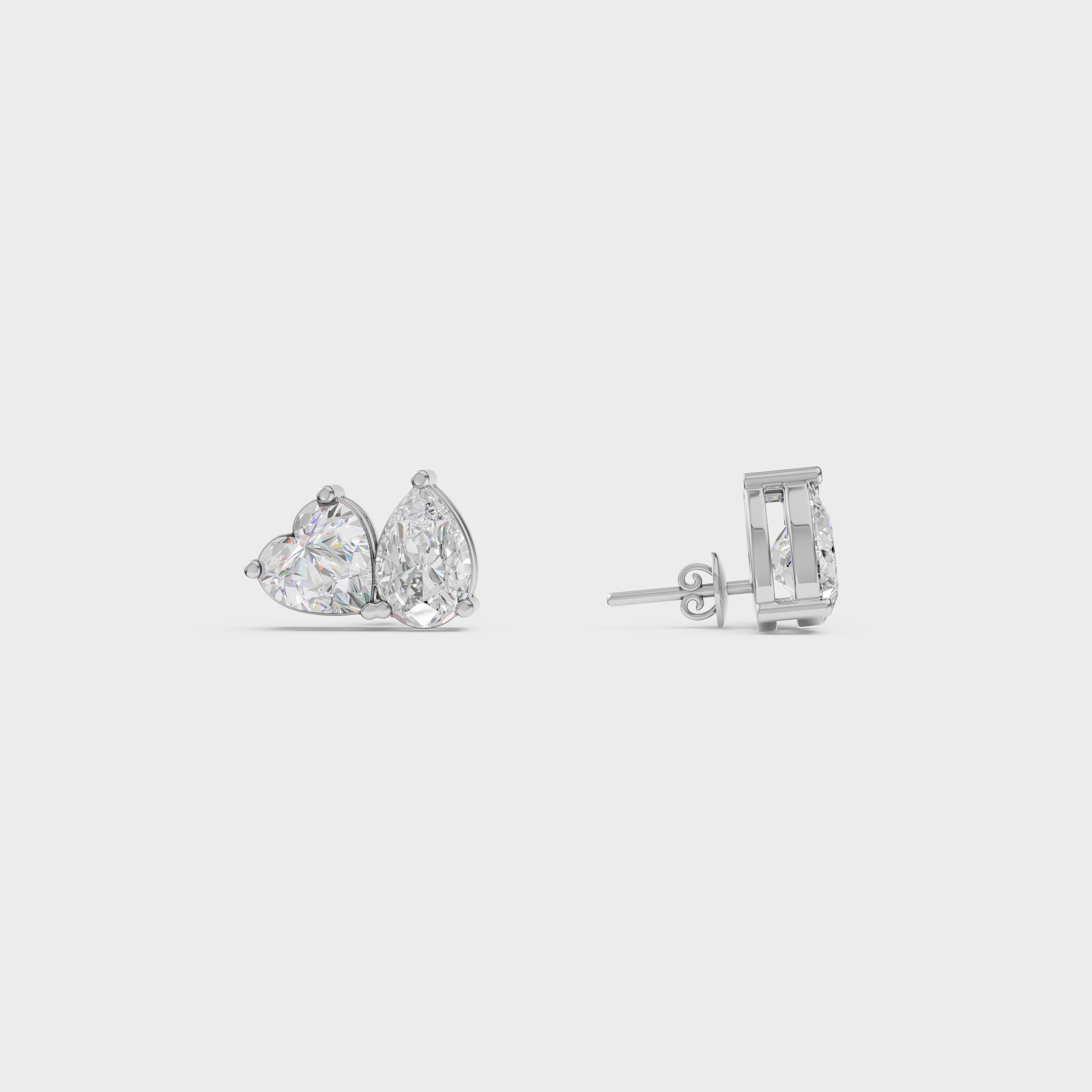 Heart &  Pear Studs