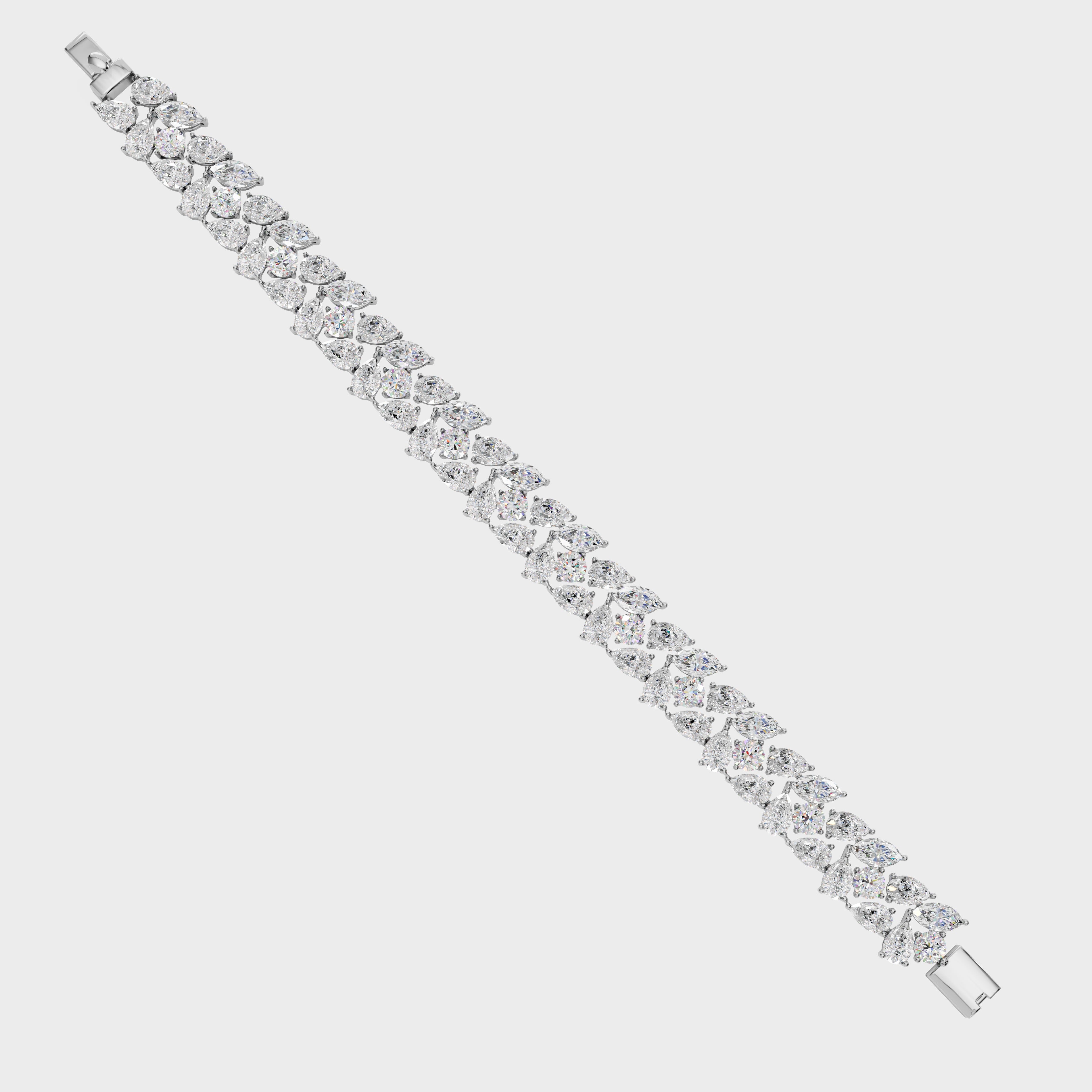 Elegant Pear Cut Tennis Bracelet
