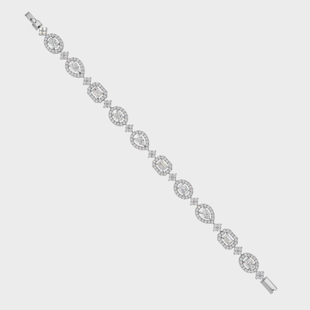 Symphony Of Shapes Tennis Bracelet