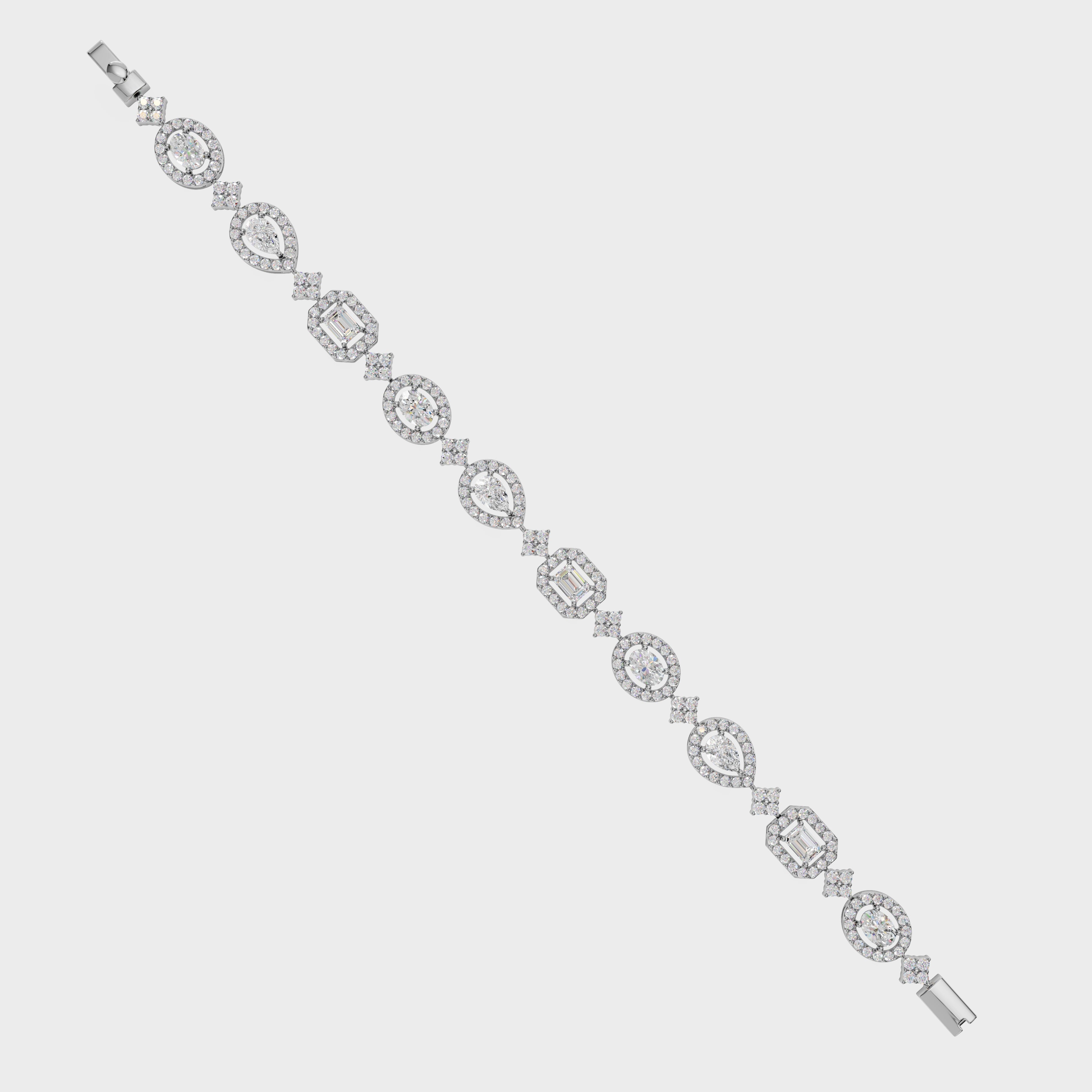 Symphony Of Shapes Tennis Bracelet