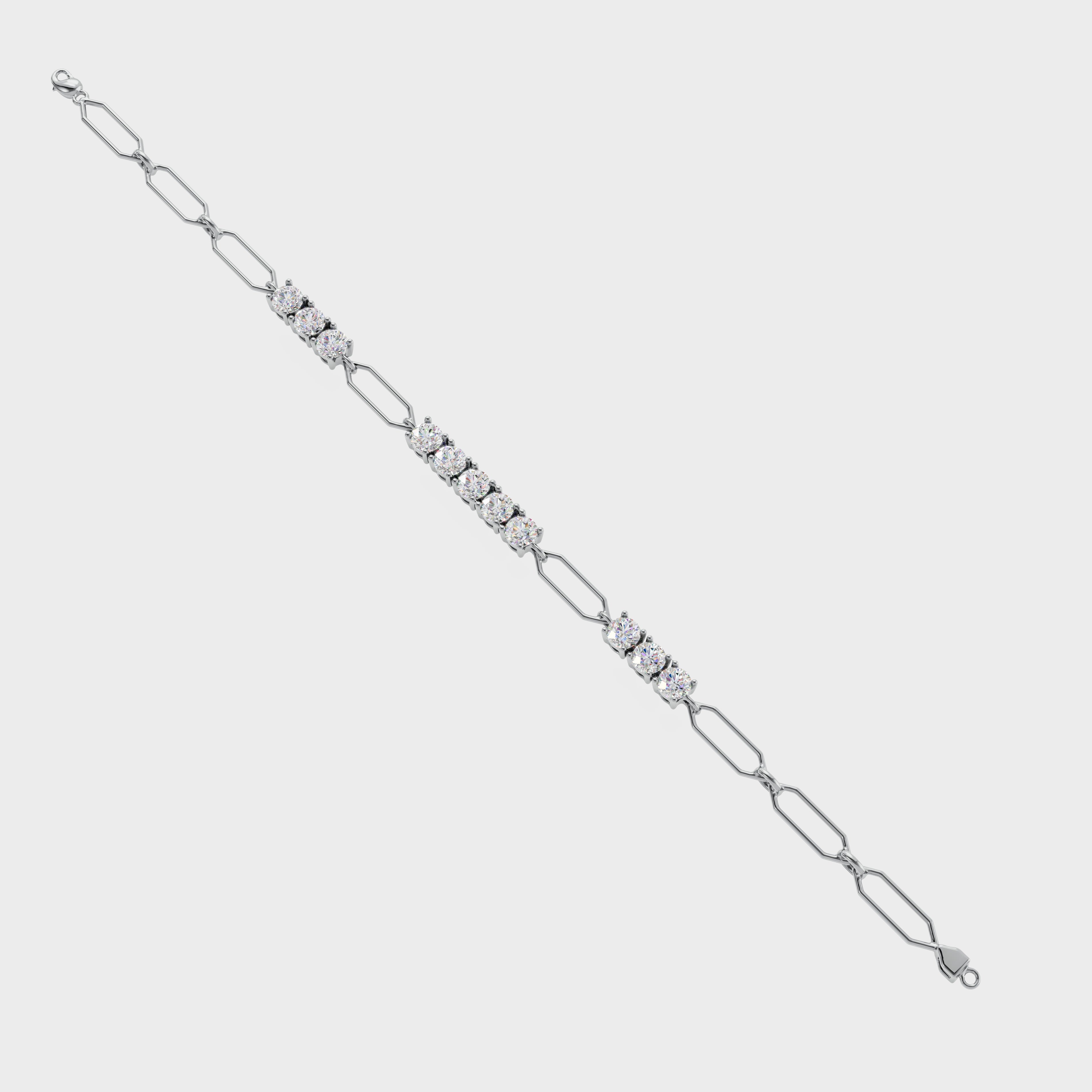 Crystal Grid Diamond Bracelet