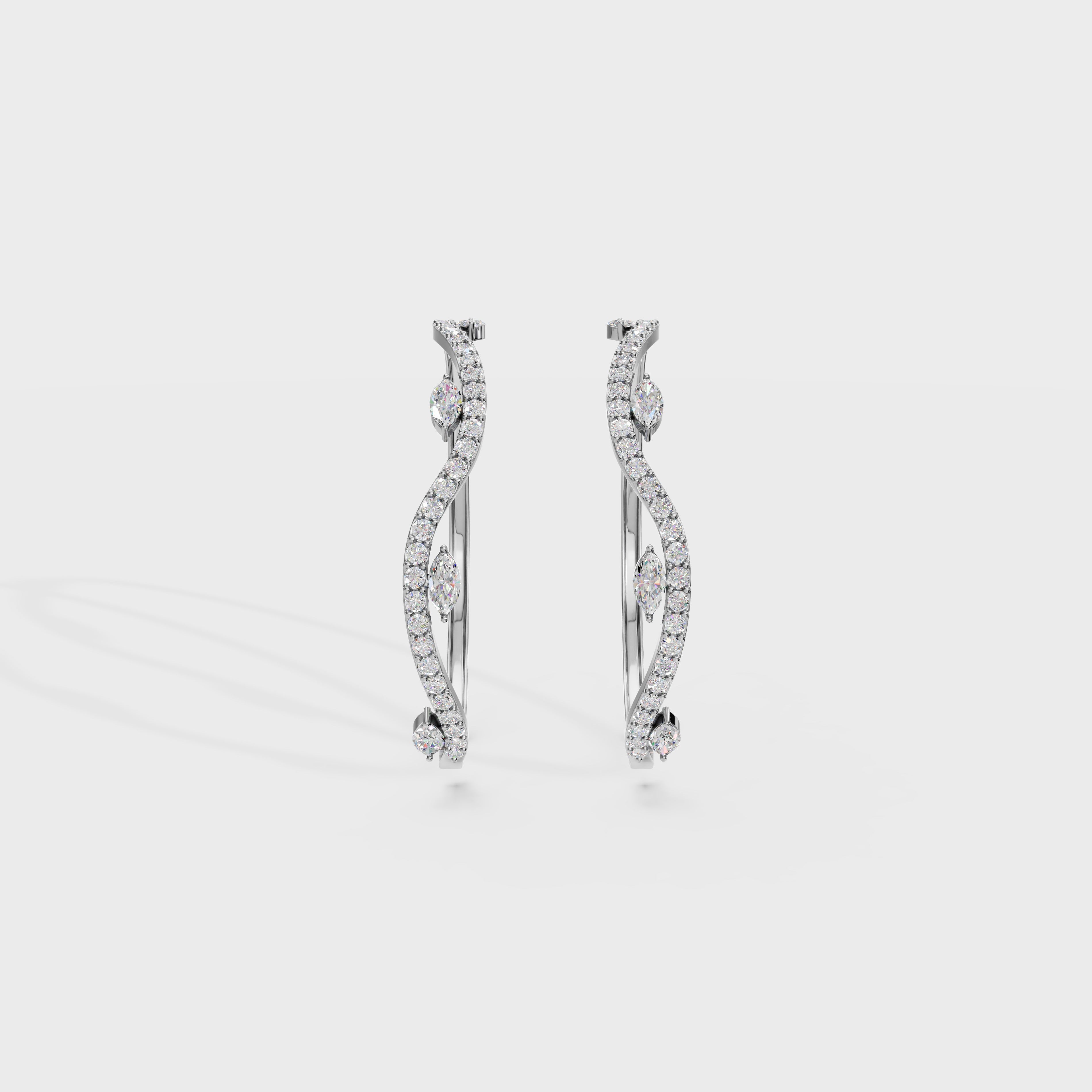 Lux Wave Diamond Kada Bracelet