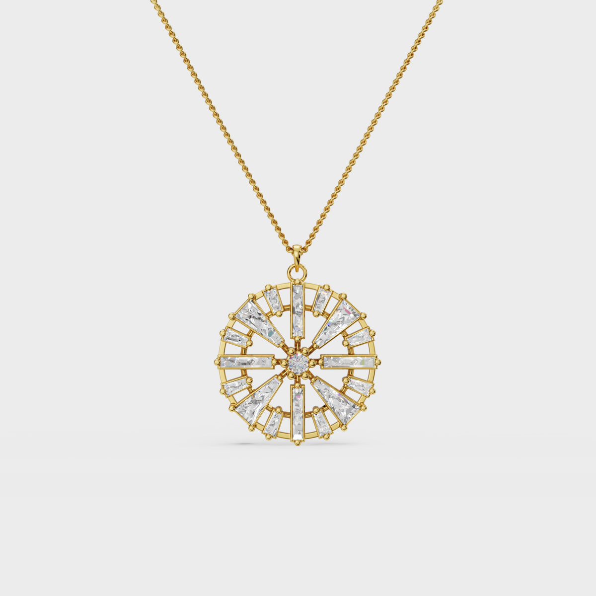 Lux Modernist Geometric Sun Pendant