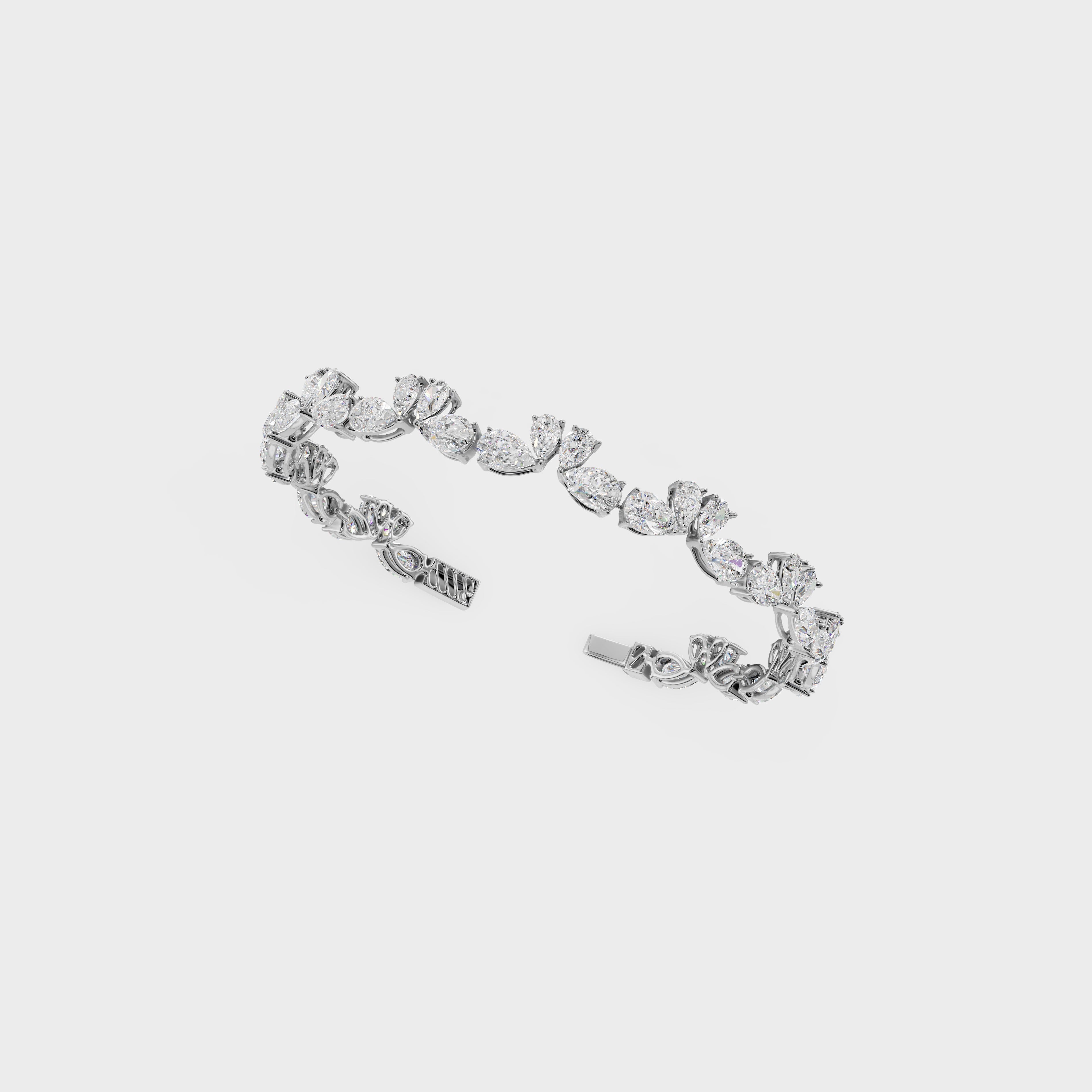 Luminious Love Of Swan Diamond Bracelet