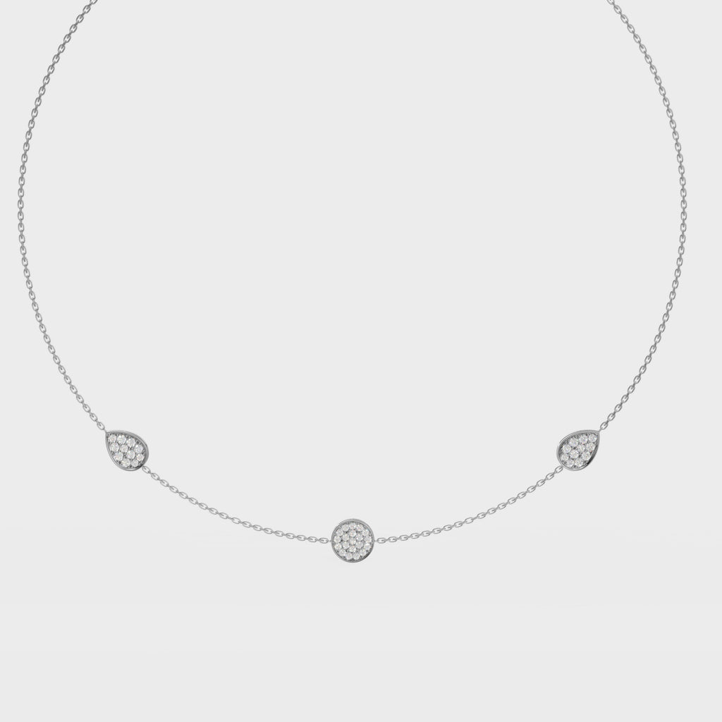 Bezel Round And Pear Charm