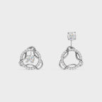 Modern Diamond 2 in 1 Earrings