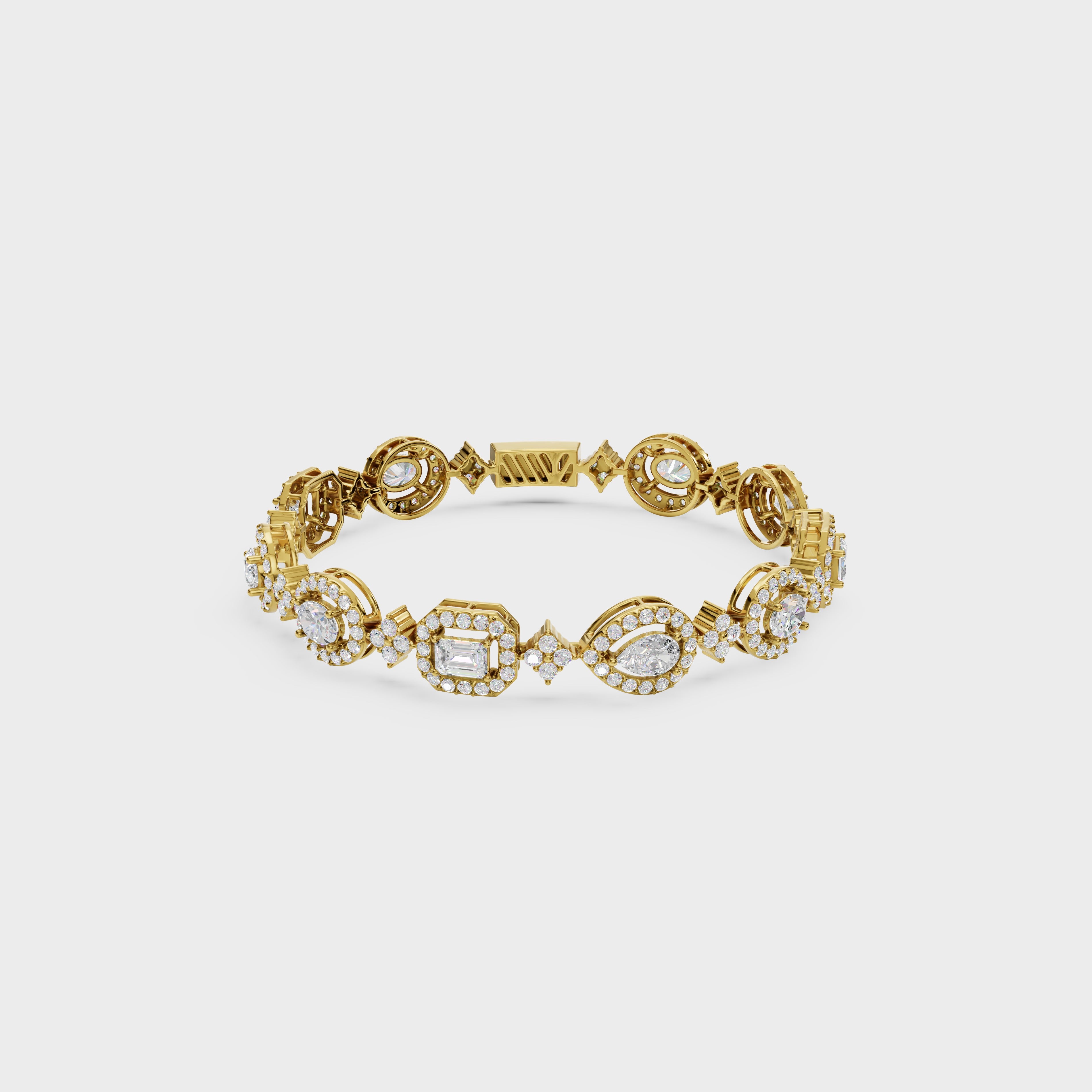 Symphony Of Shapes Tennis Bracelet