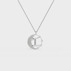Crescent I Intial Pendant