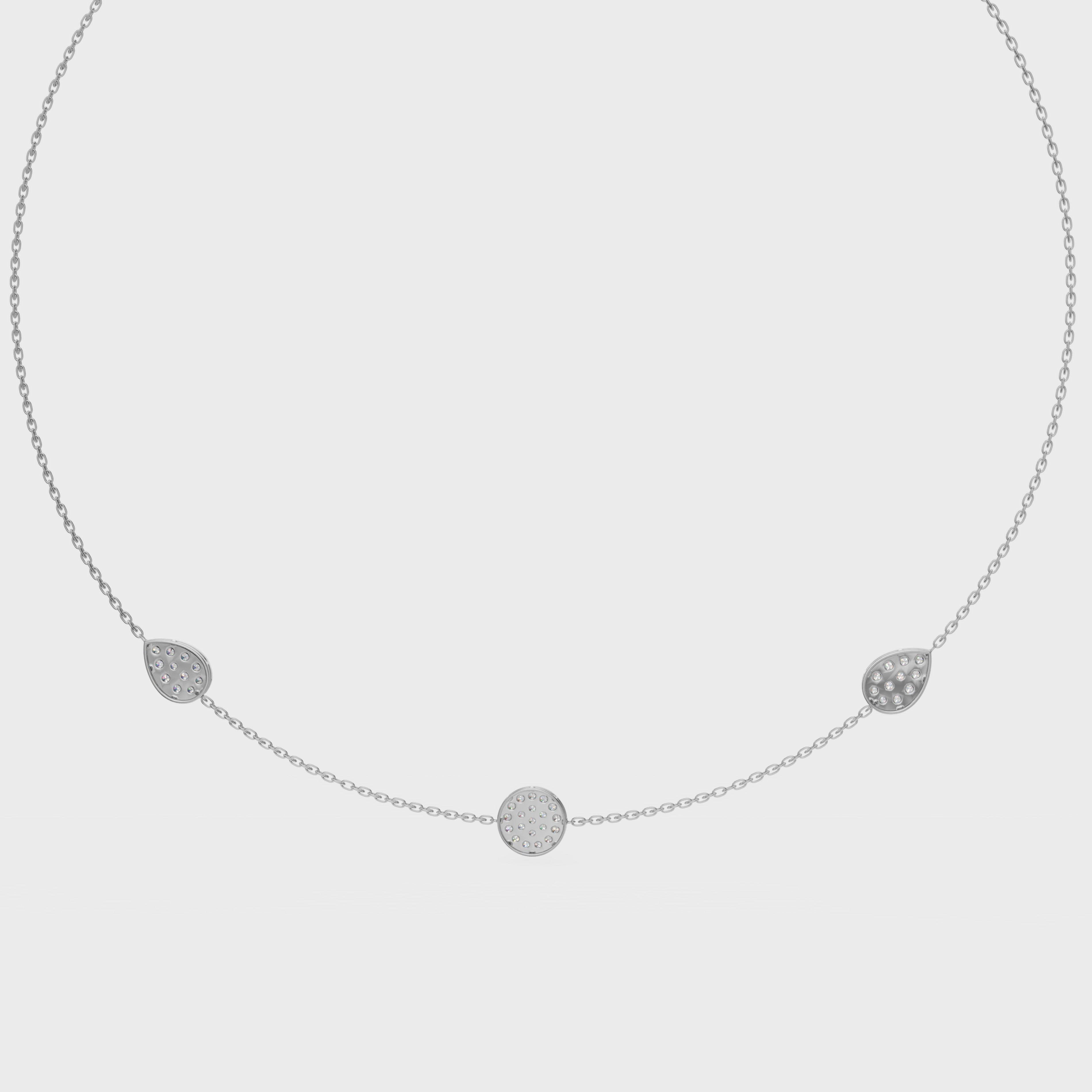 Bezel Round And Pear Charm