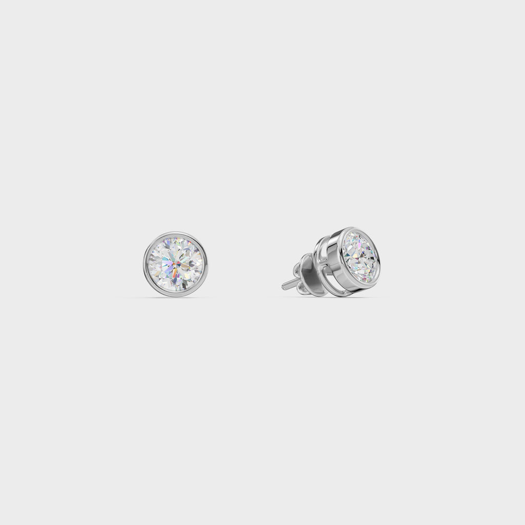 Bezal Round Stud Earrings