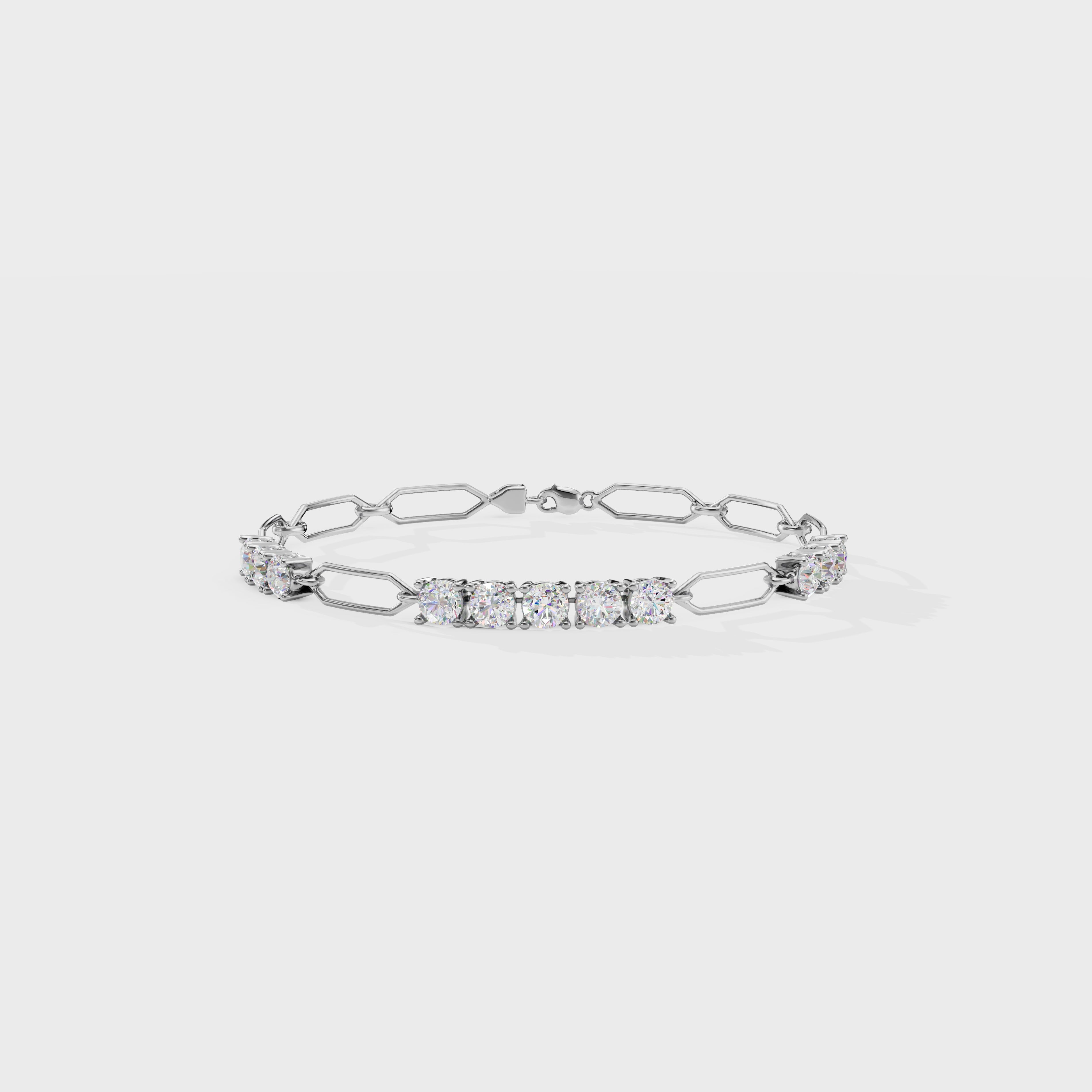 Crystal Grid Diamond Bracelet