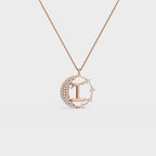 Crescent I Intial Pendant