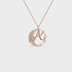 Crescent A Intial Pendant