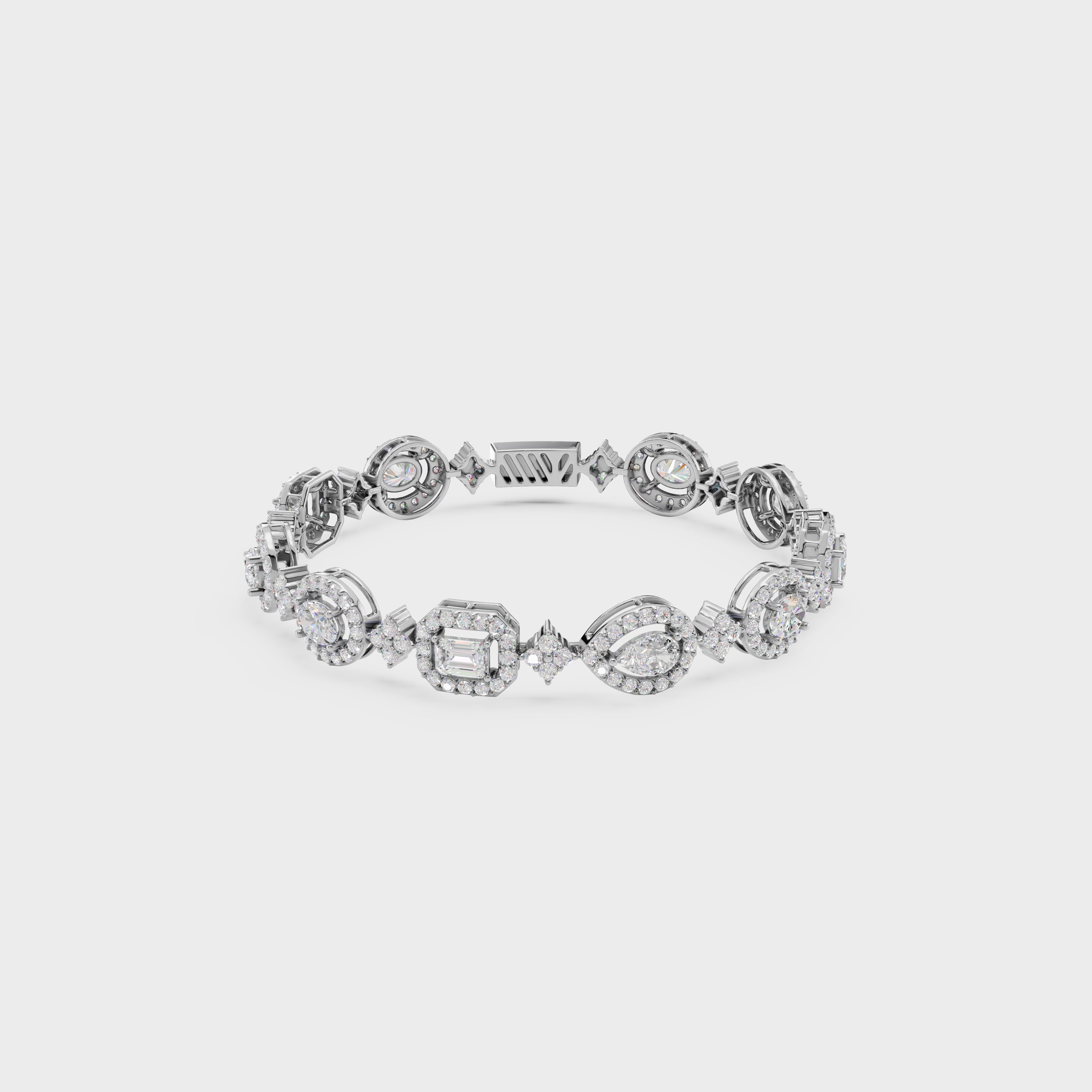 Symphony Of Shapes Tennis Bracelet