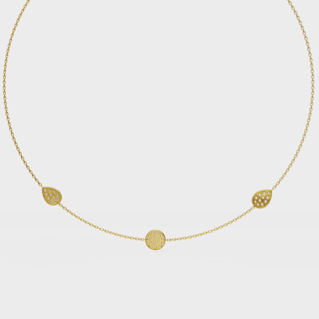 Bezel Round And Pear Charm