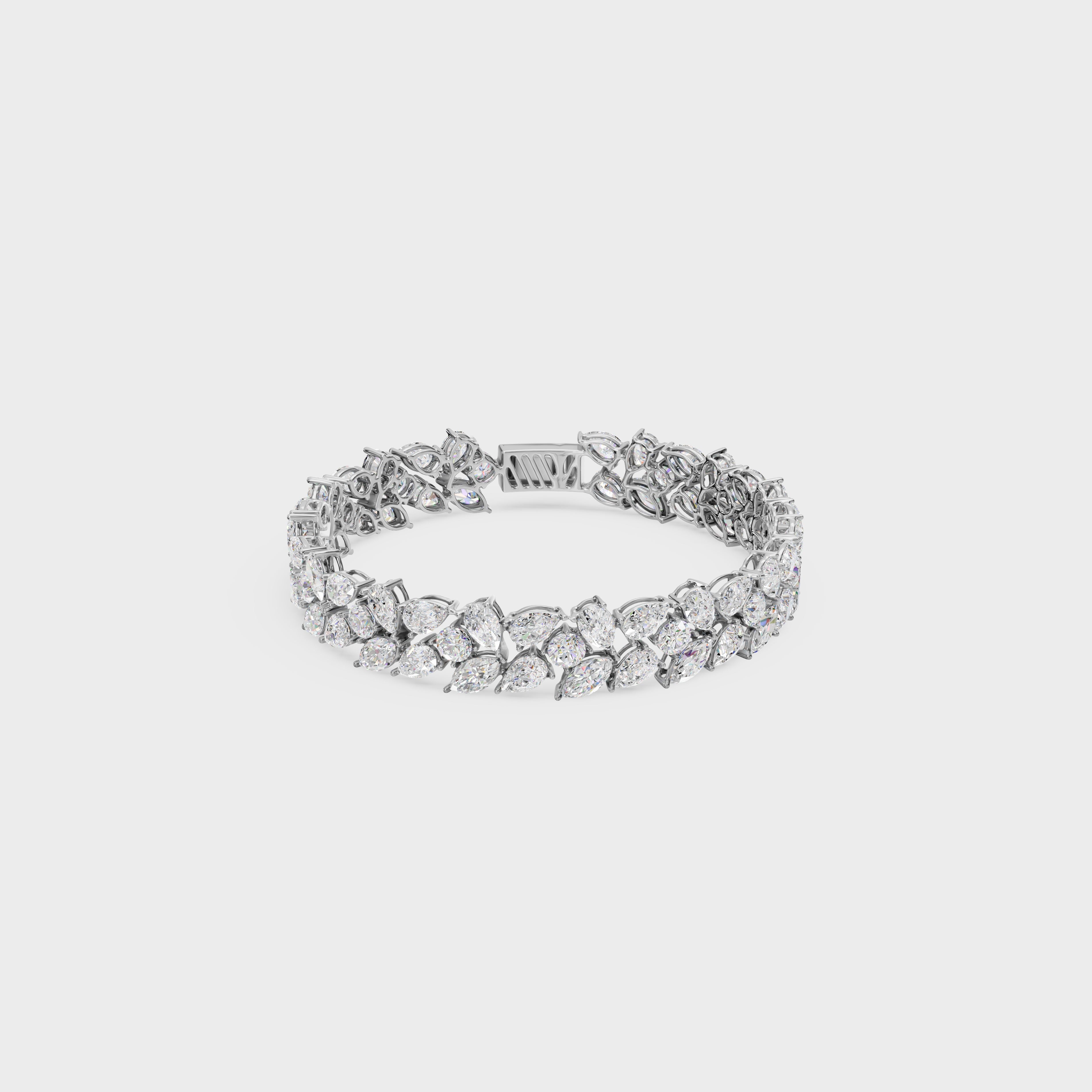 Elegant Pear Cut Tennis Bracelet