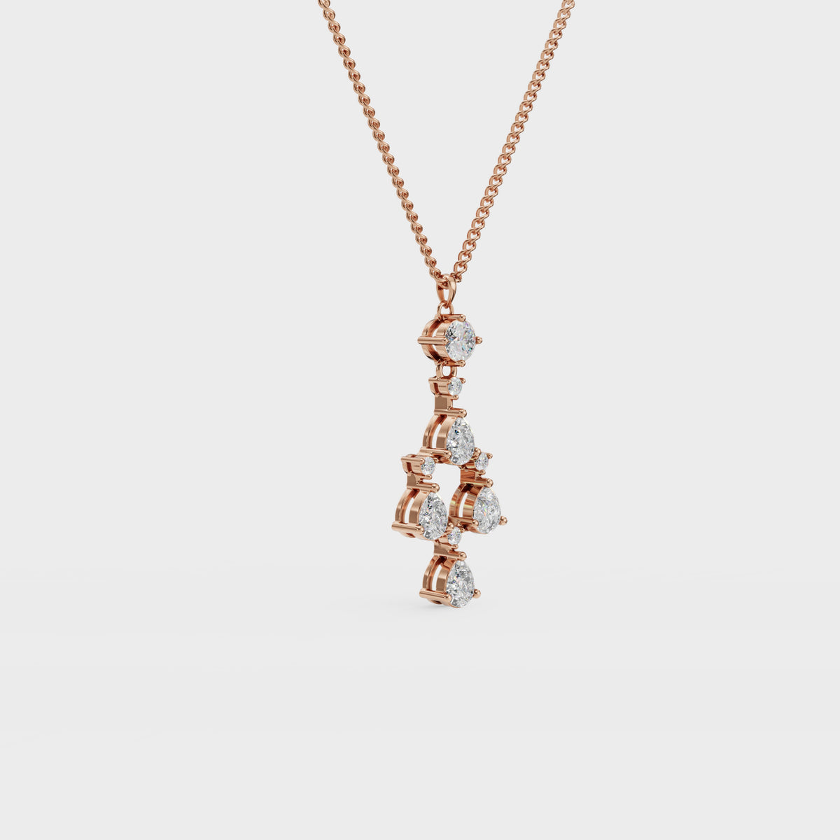 Floral Cascade Diamond Pendant