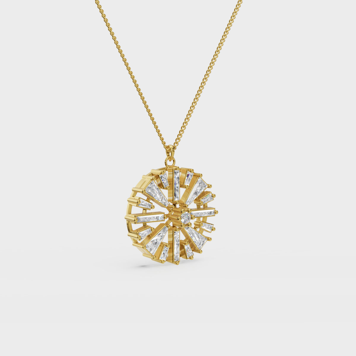 Lux Modernist Geometric Sun Pendant