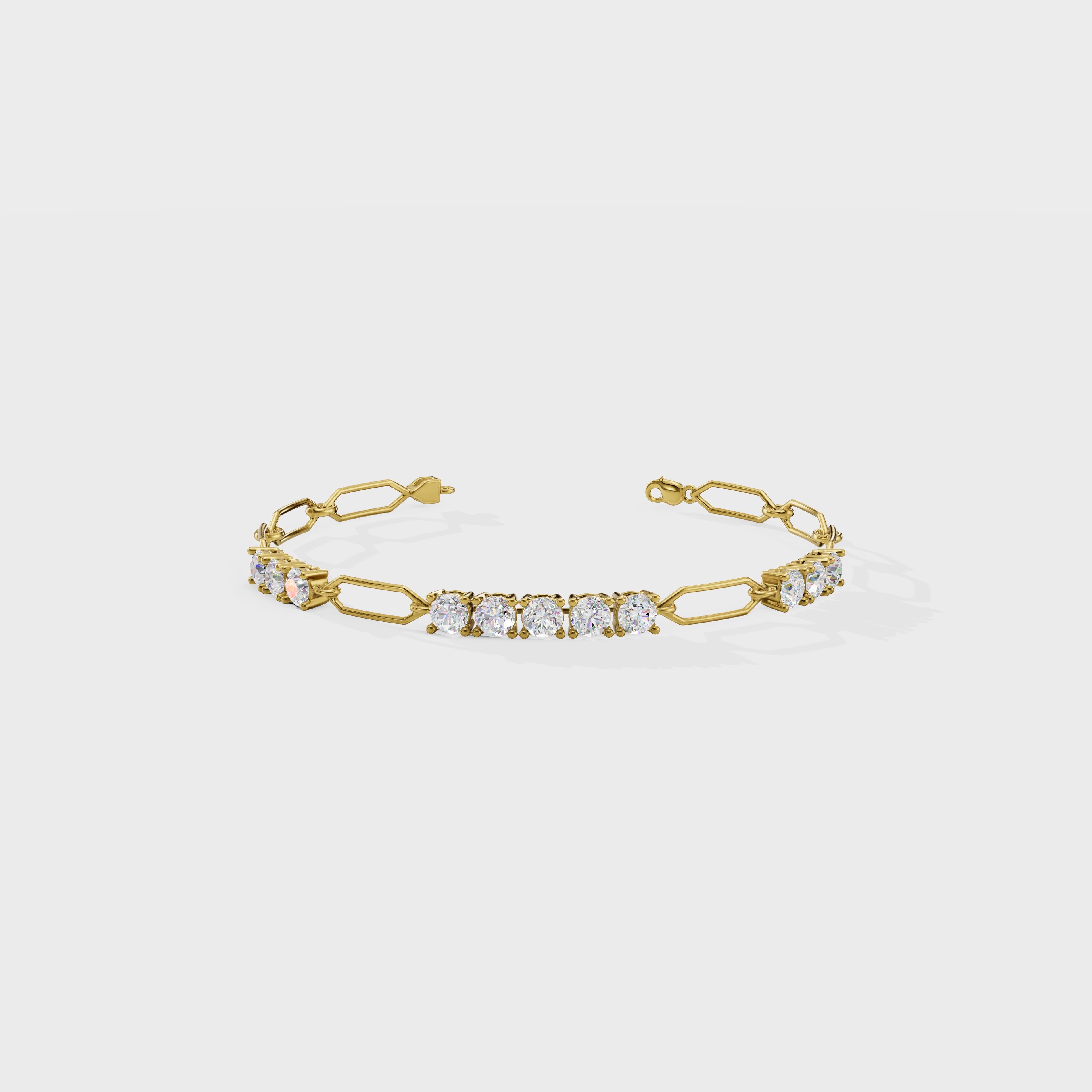 Crystal Grid Diamond Bracelet