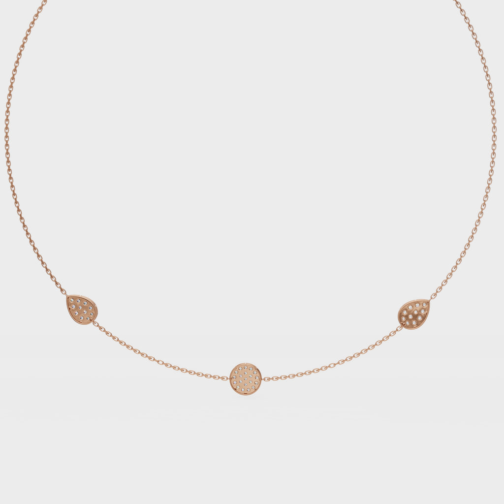 Bezel Round And Pear Charm