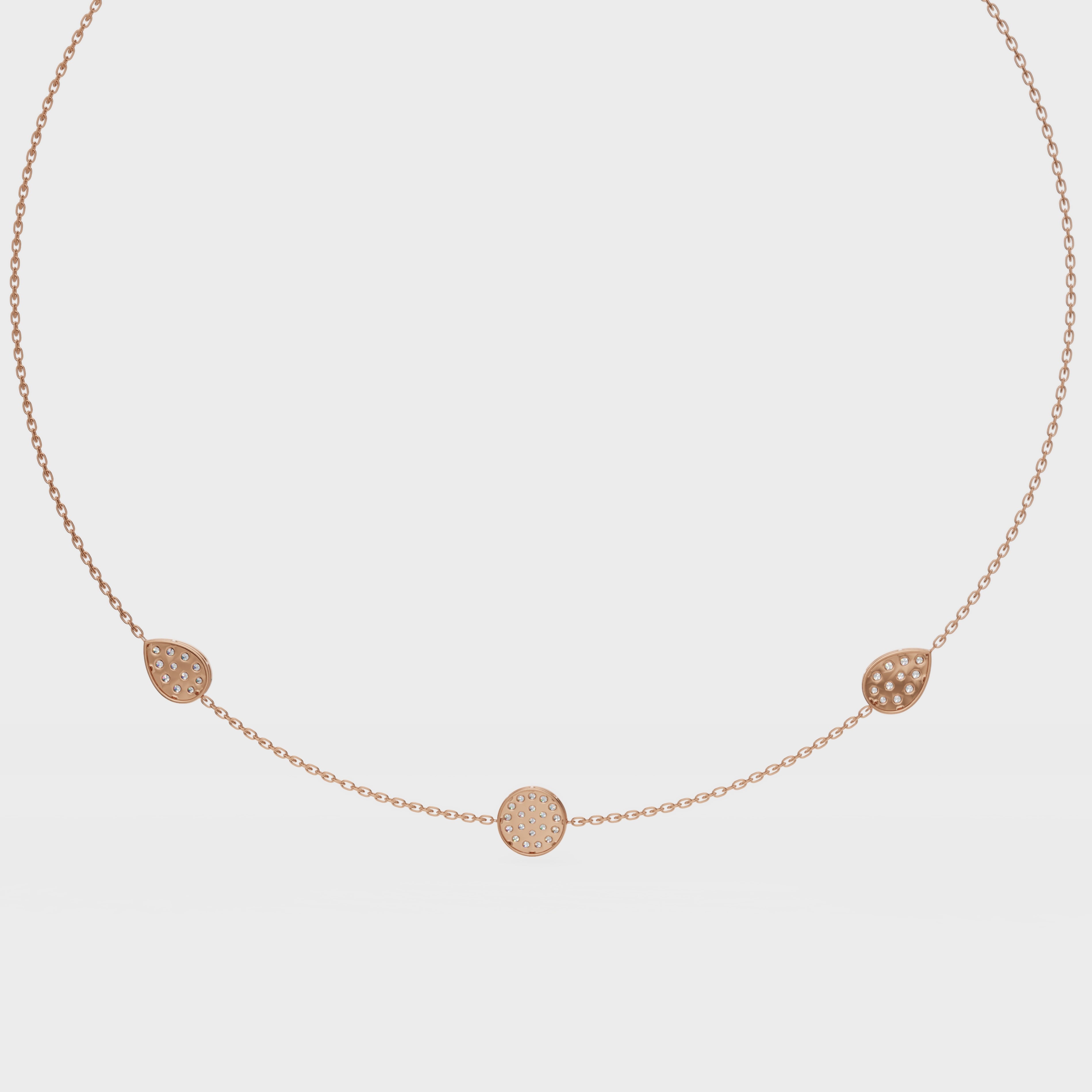 Bezel Round And Pear Charm