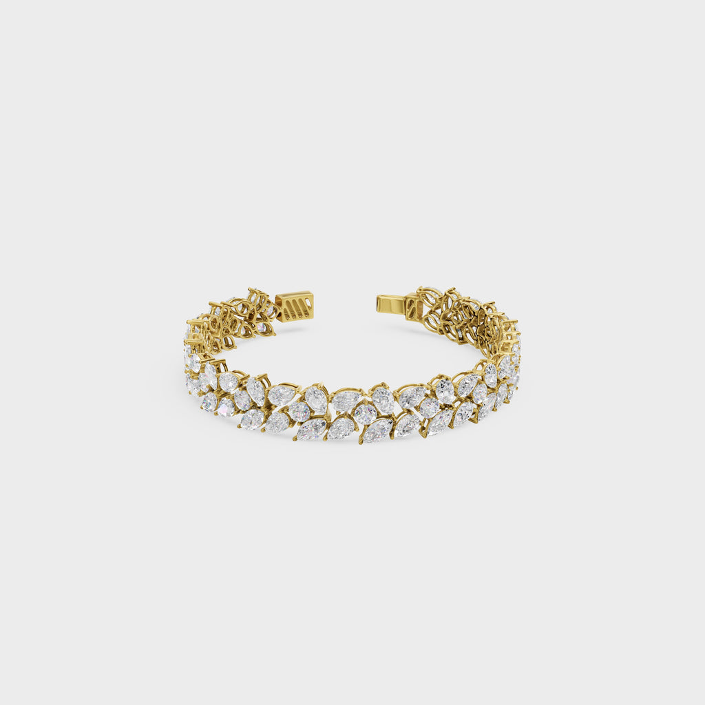 Elegant Pear Cut Tennis Bracelet