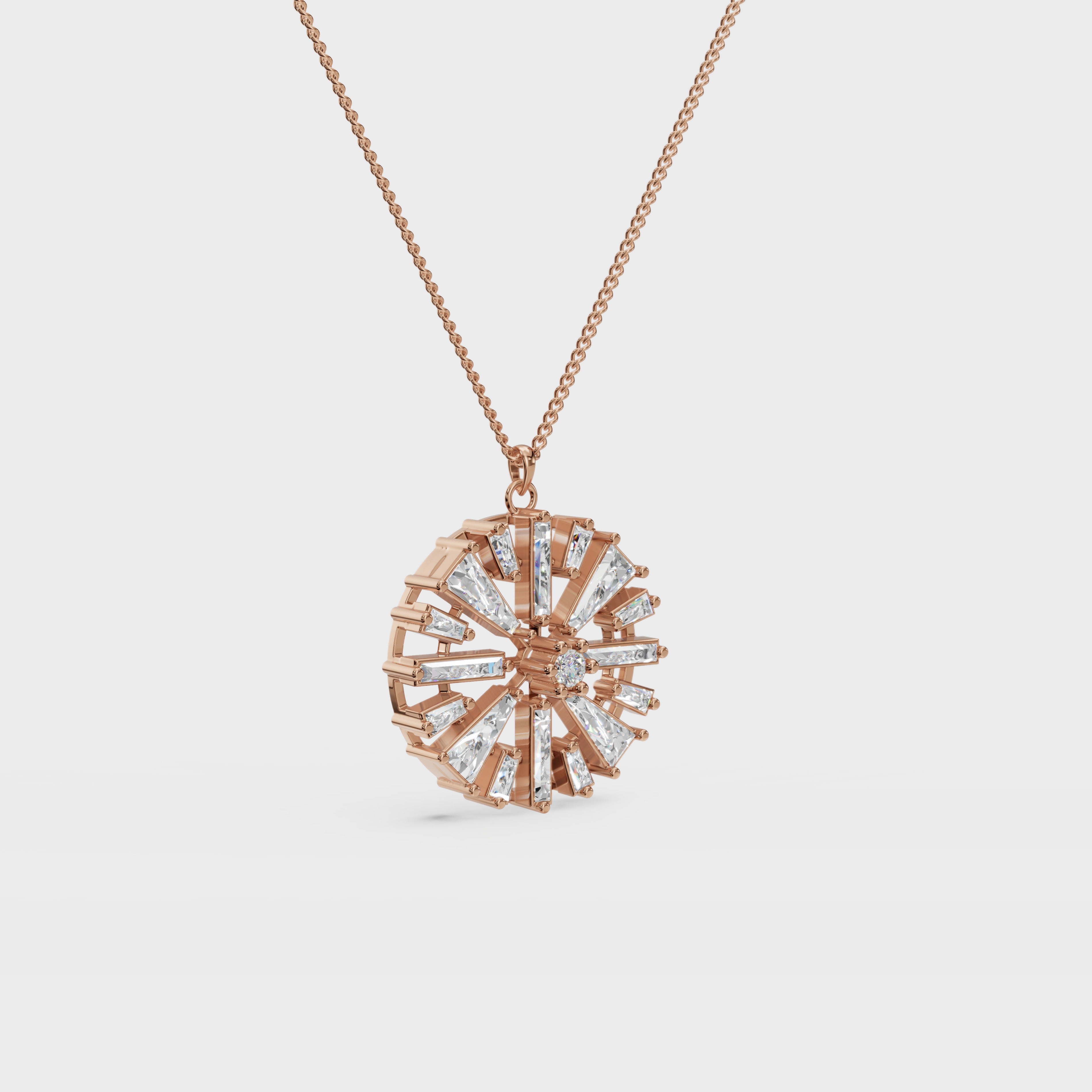 Lux Modernist Geometric Sun Pendant