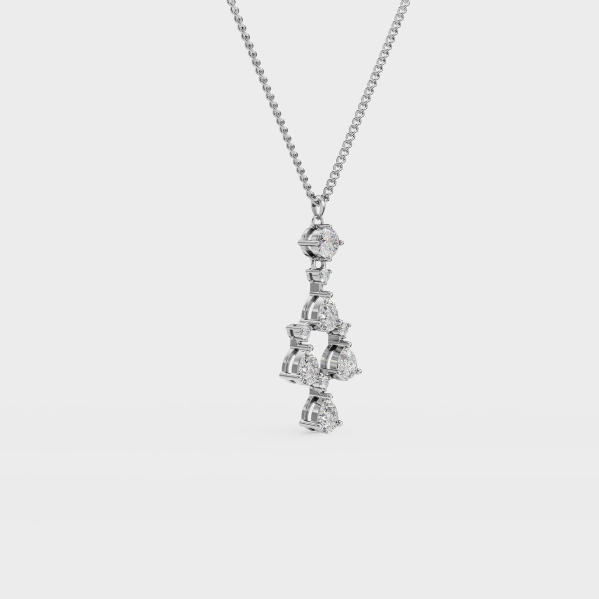 Floral Cascade Diamond Pendant