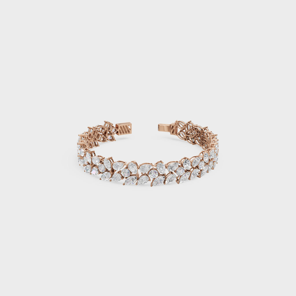 Elegant Pear Cut Tennis Bracelet