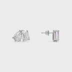 Emerald & Pear Diamond Stud