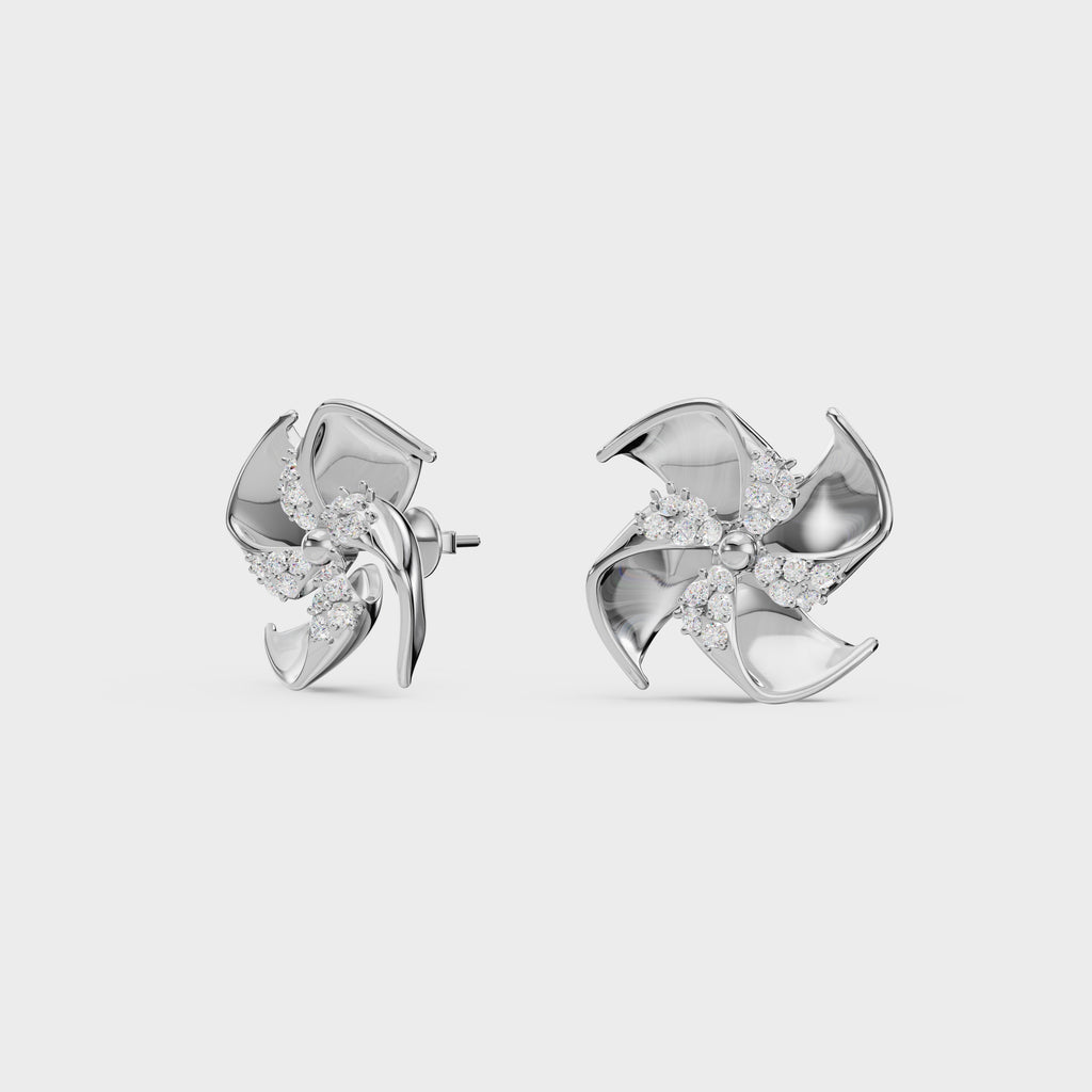 Whirlwind diamond Stud Earrings