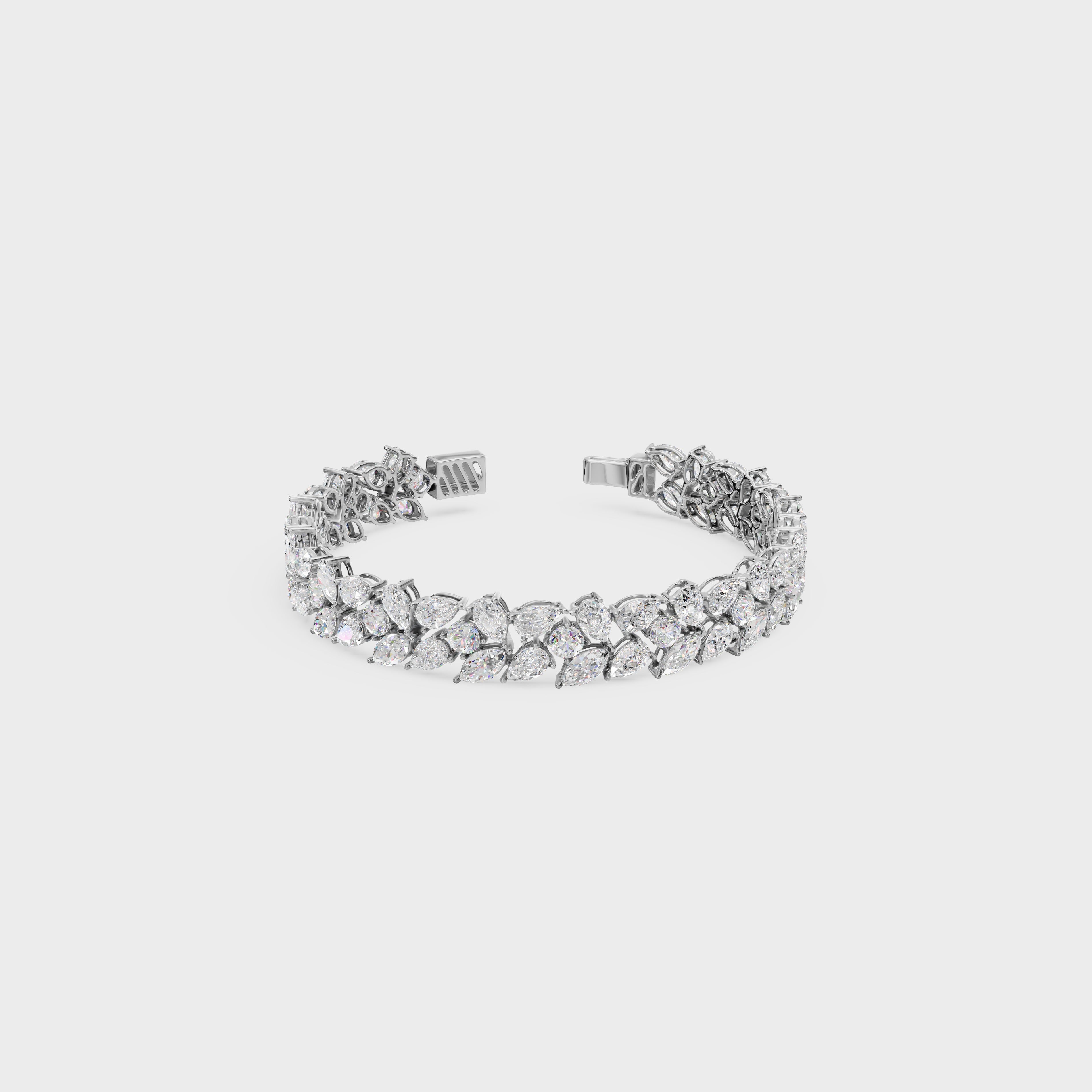 Elegant Pear Cut Tennis Bracelet
