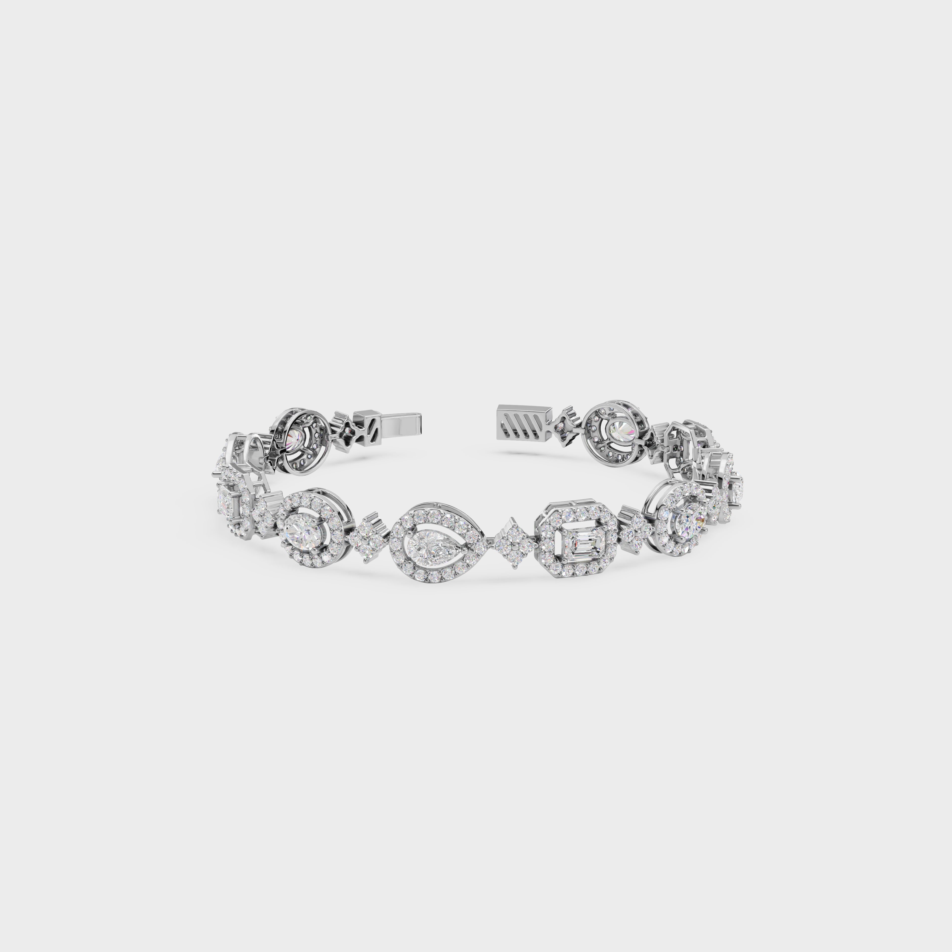 Symphony Of Shapes Tennis Bracelet