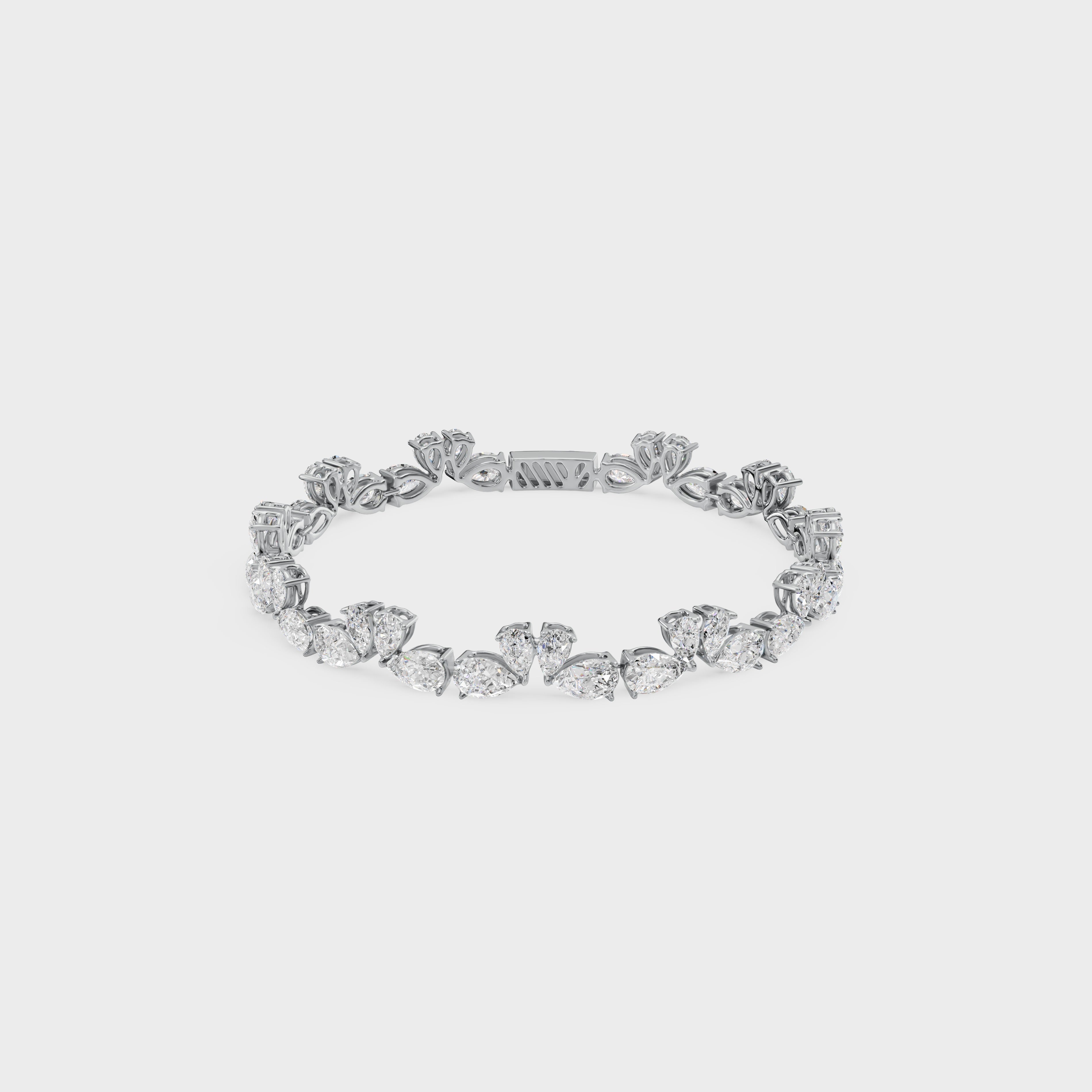 Luminious Love Of Swan Diamond Bracelet