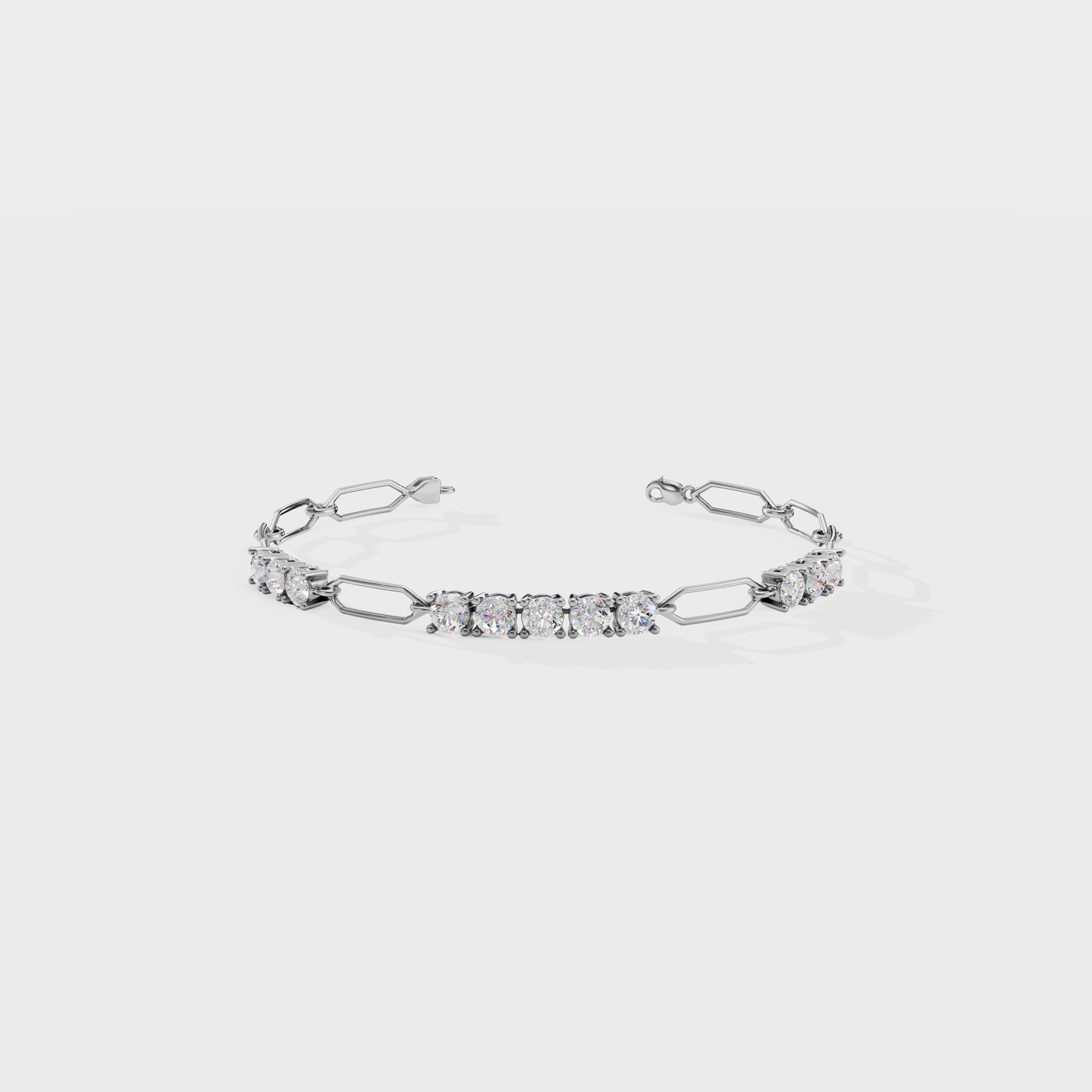 Crystal Grid Diamond Bracelet